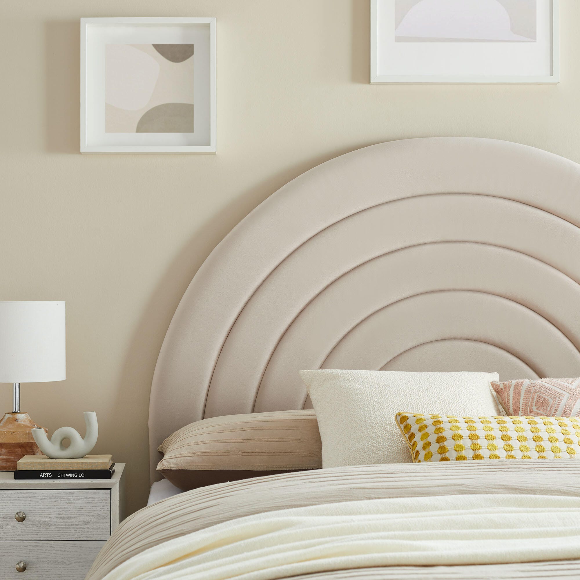 Modway Solana Arched Queen Headboard, Ivory, large
