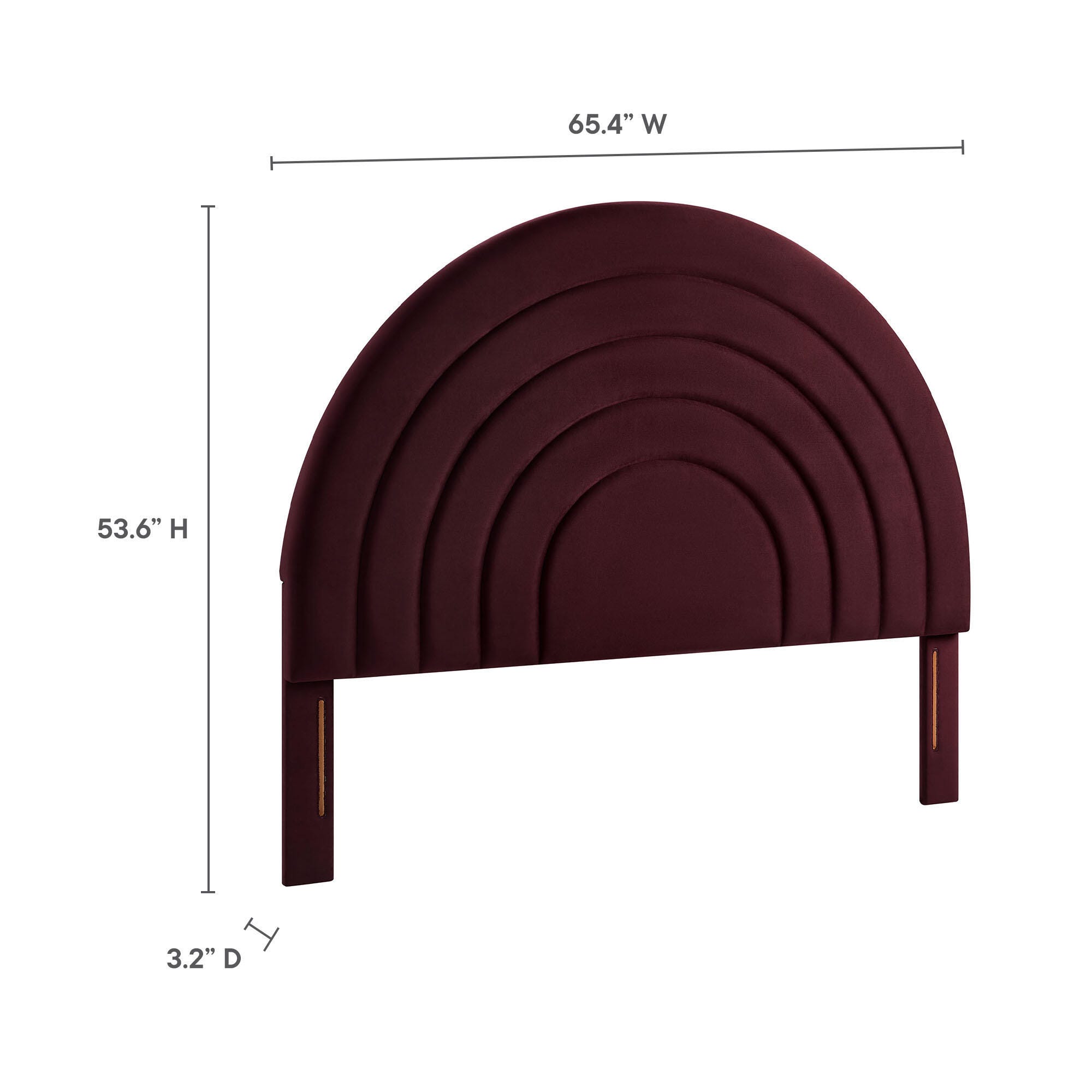 Modway Solana Arched Queen Headboard, Purple, large