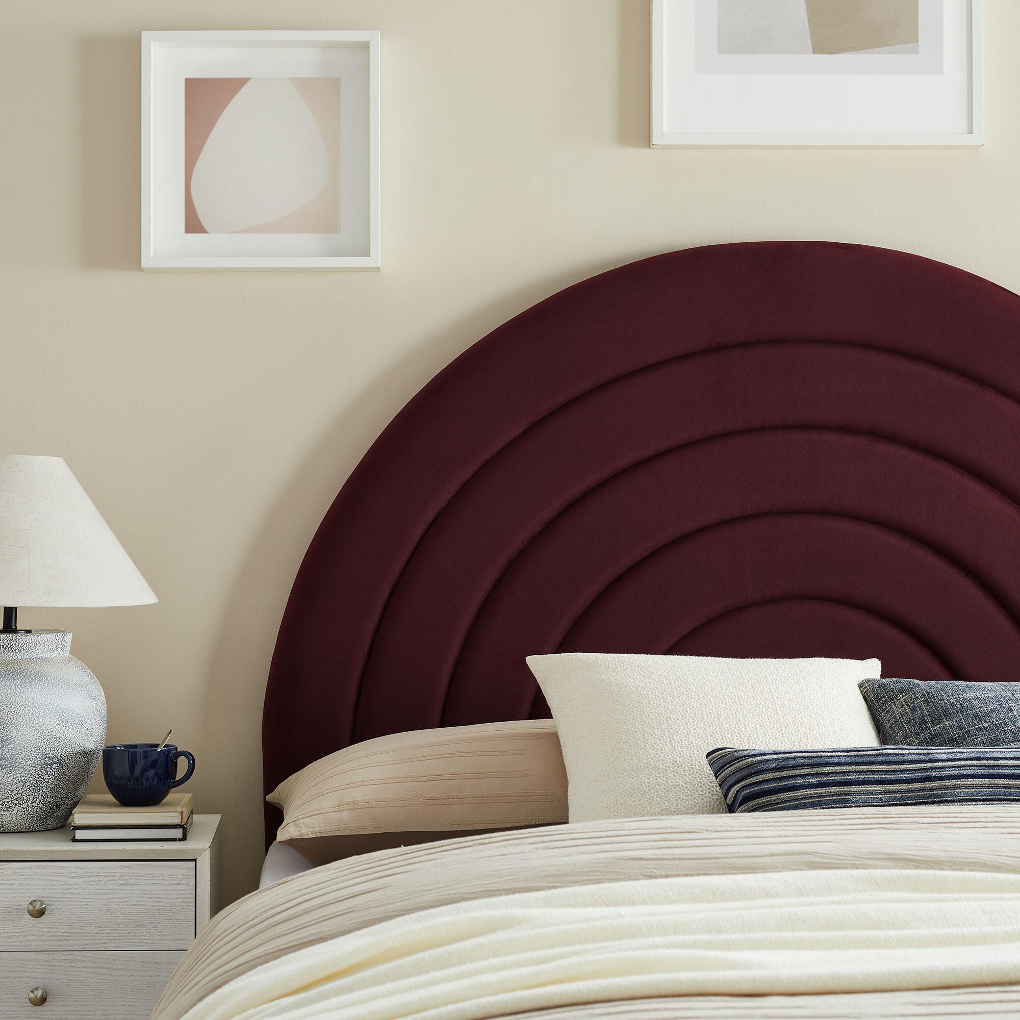 Modway Solana Arched Queen Headboard, Purple, large