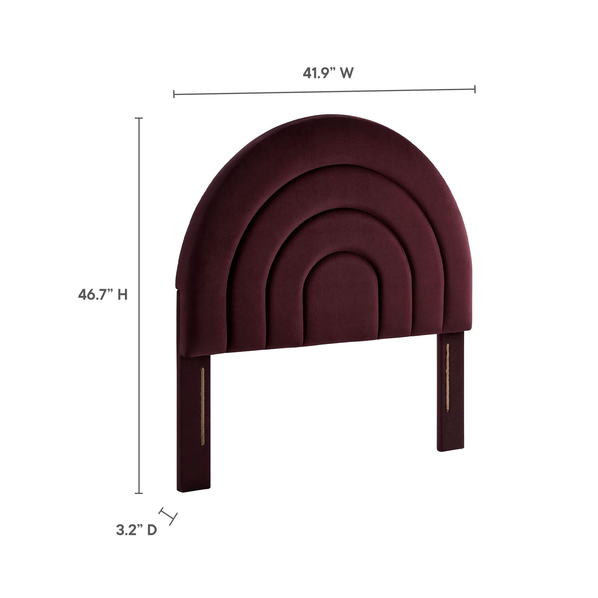 Modway Solana Arched Twin Headboard, Purple, large
