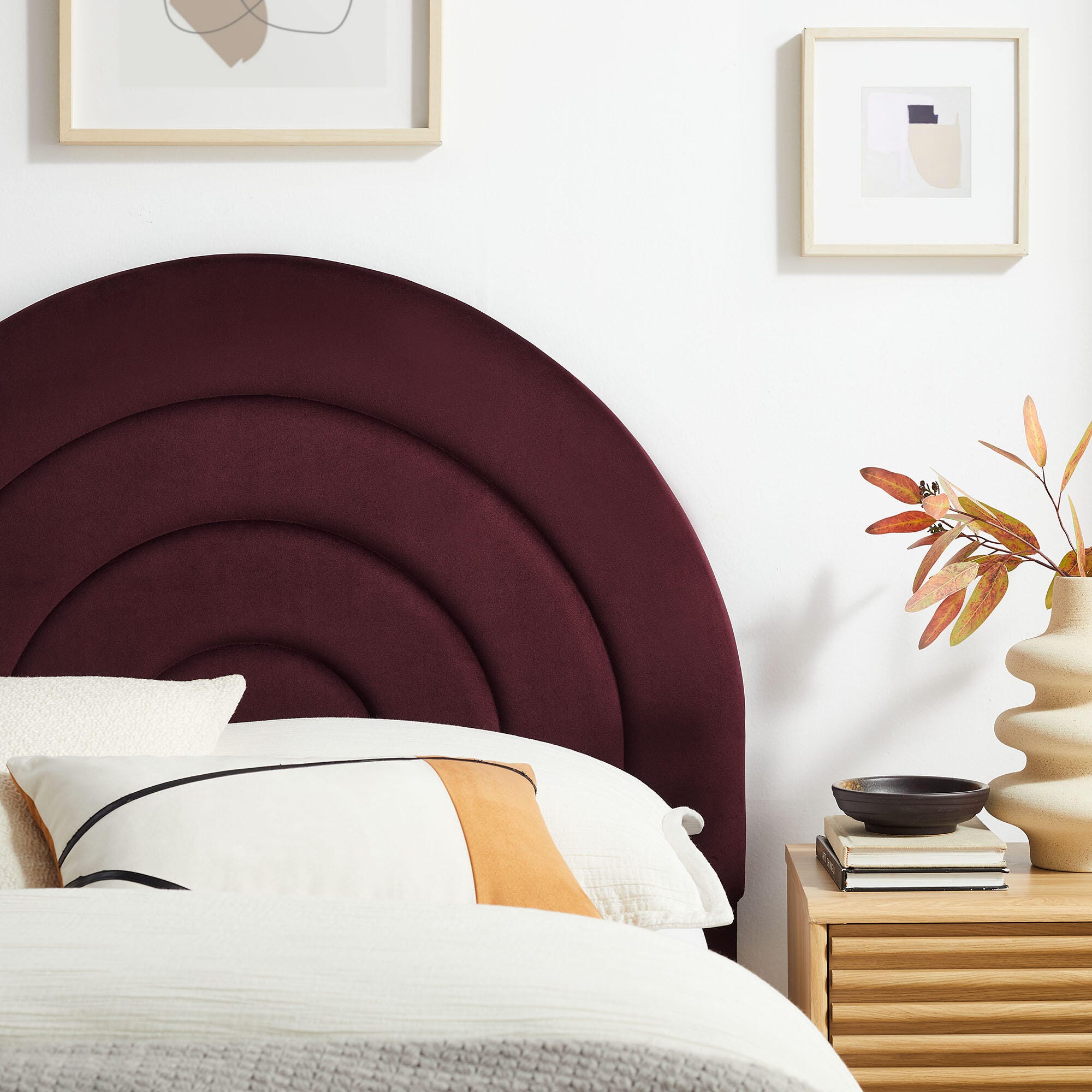 Modway Solana Arched Twin Headboard, Purple, large