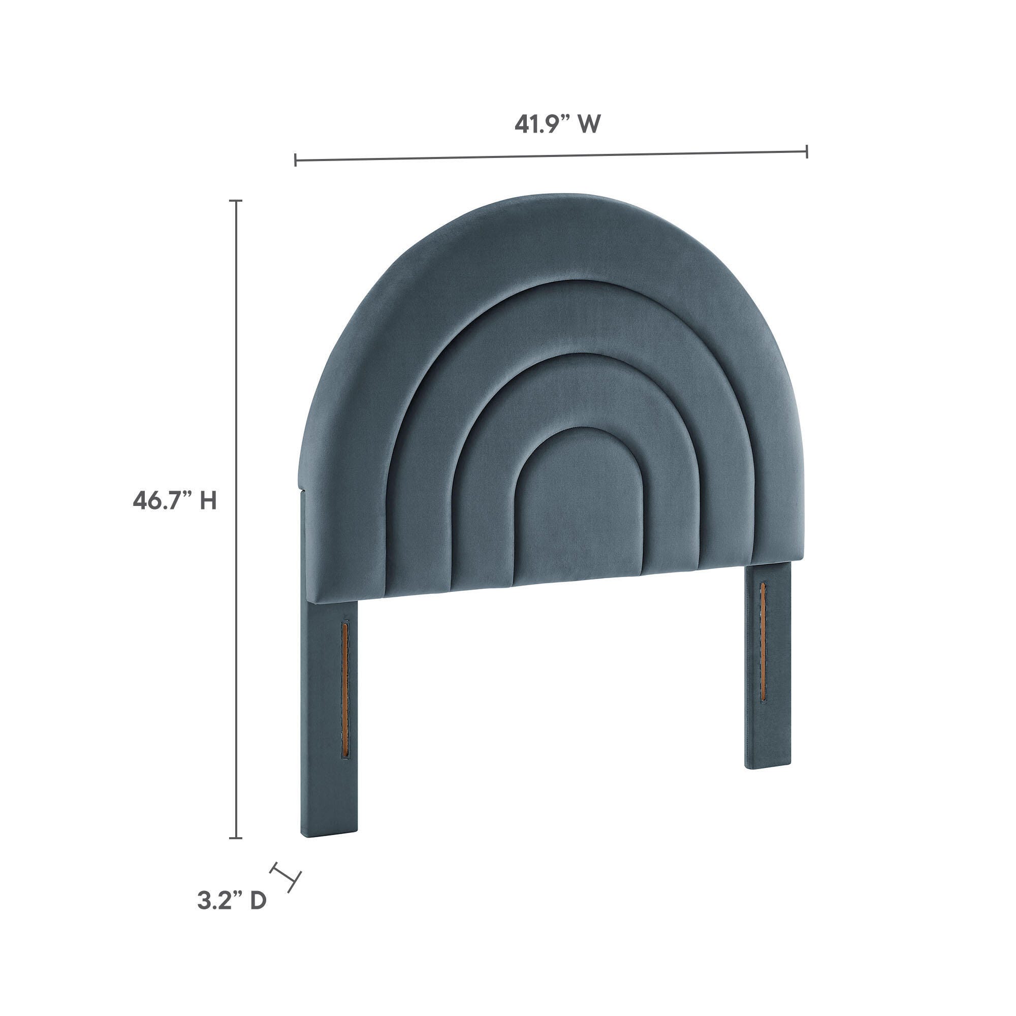 Modway Solana Arched Twin Headboard, Cadet Blue, large