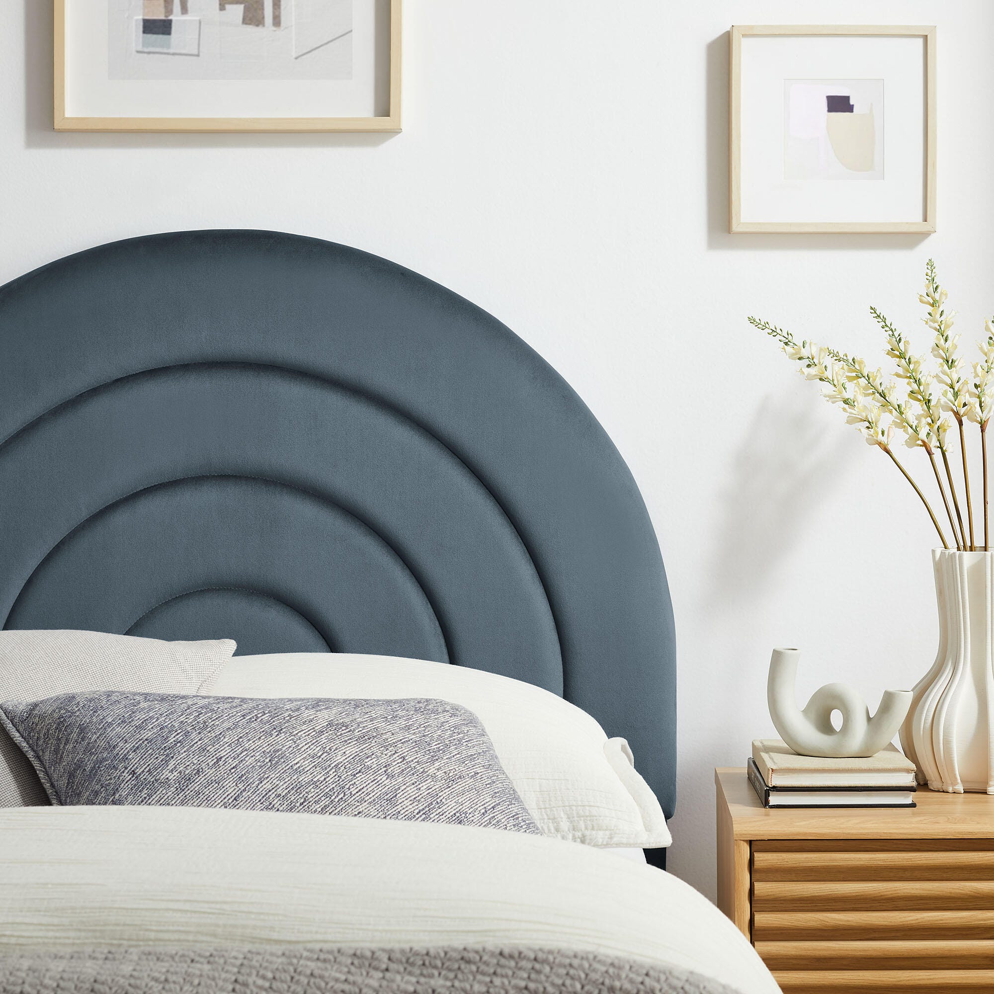 Modway Solana Arched Twin Headboard, Cadet Blue, large