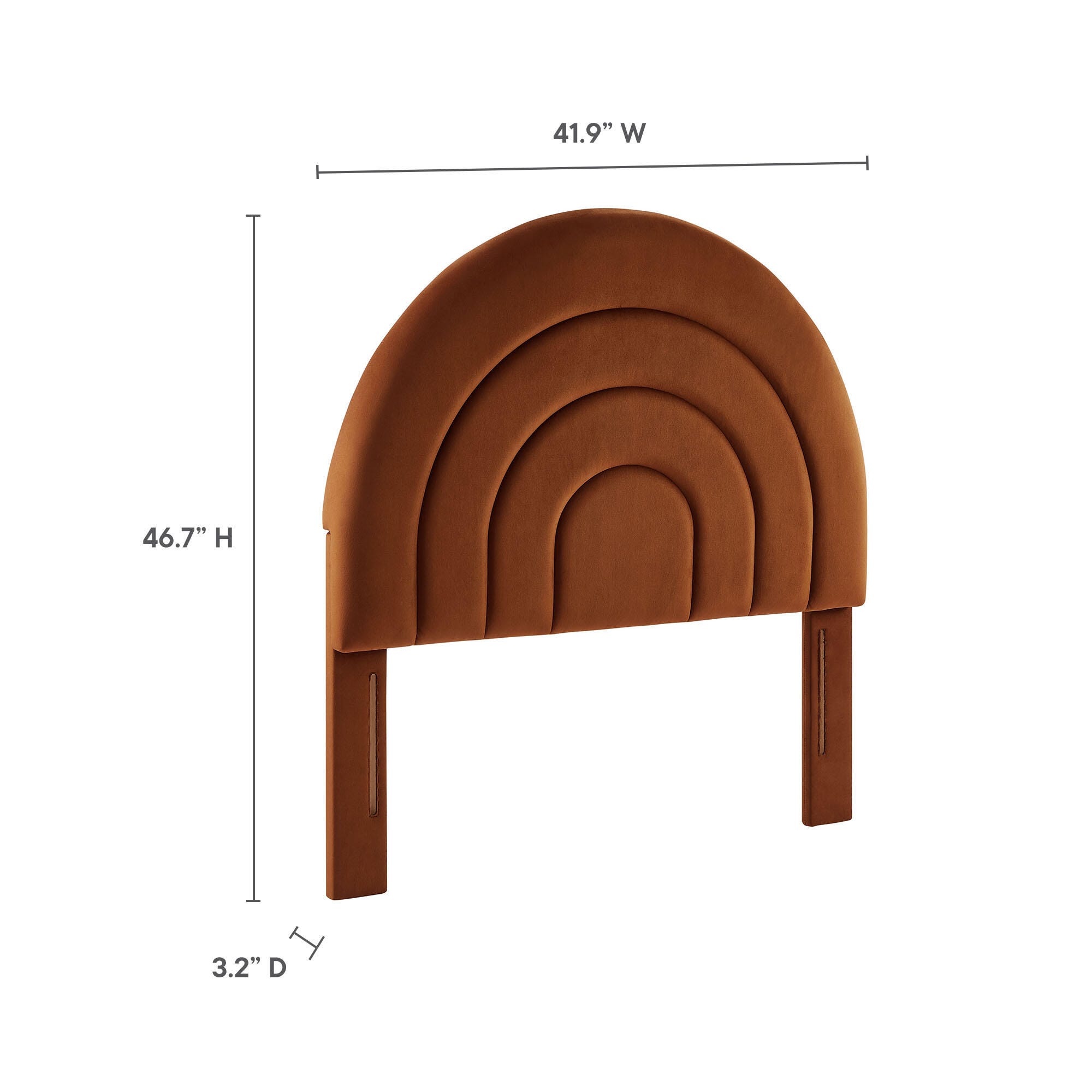 Modway Solana Arched Twin Headboard, Rust, large
