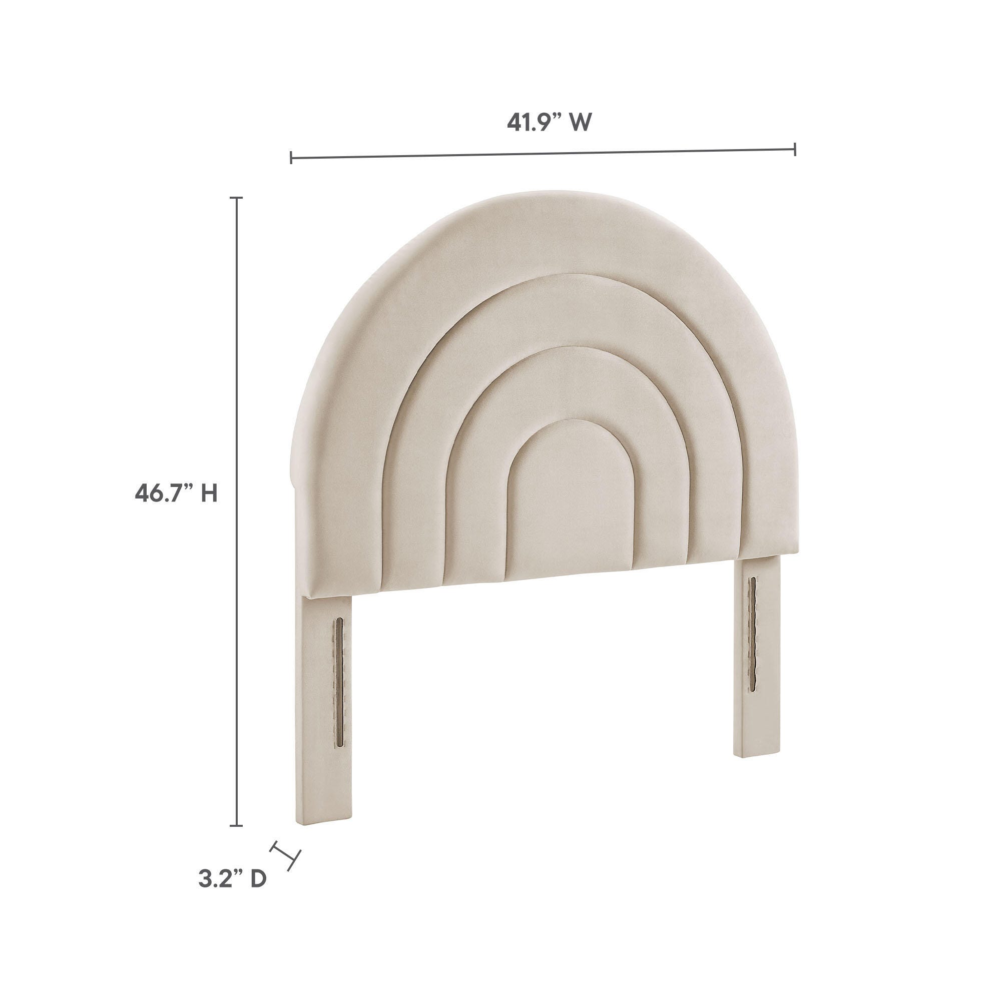 Modway Solana Arched Twin Headboard, Ivory, large