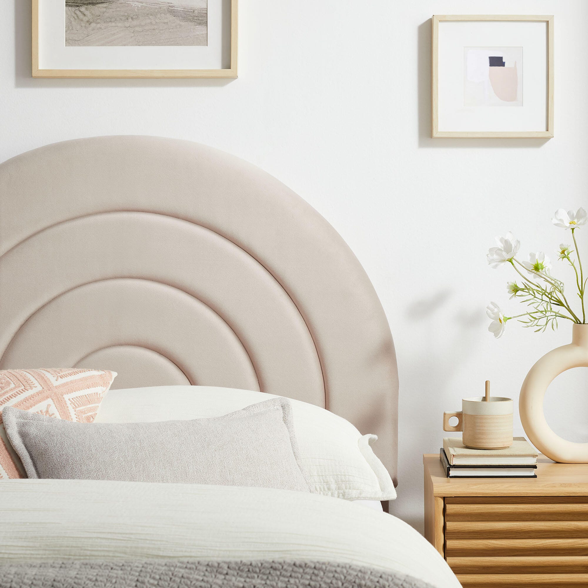 Modway Solana Arched Twin Headboard, Ivory, large