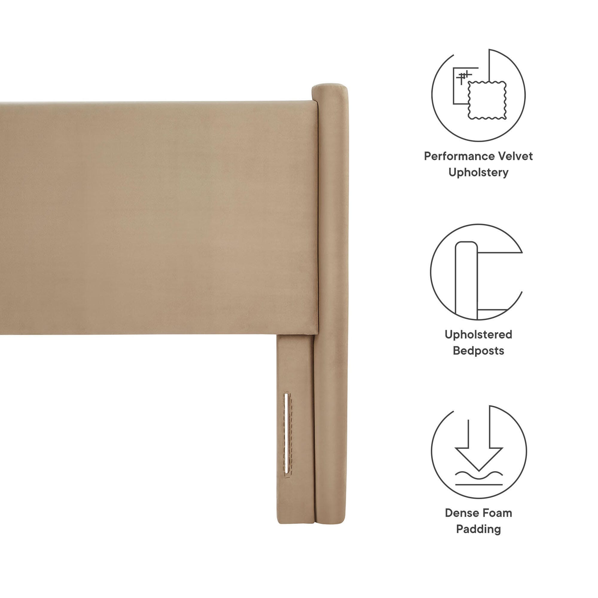 Modway Rael Full Headboard, Taupe, large