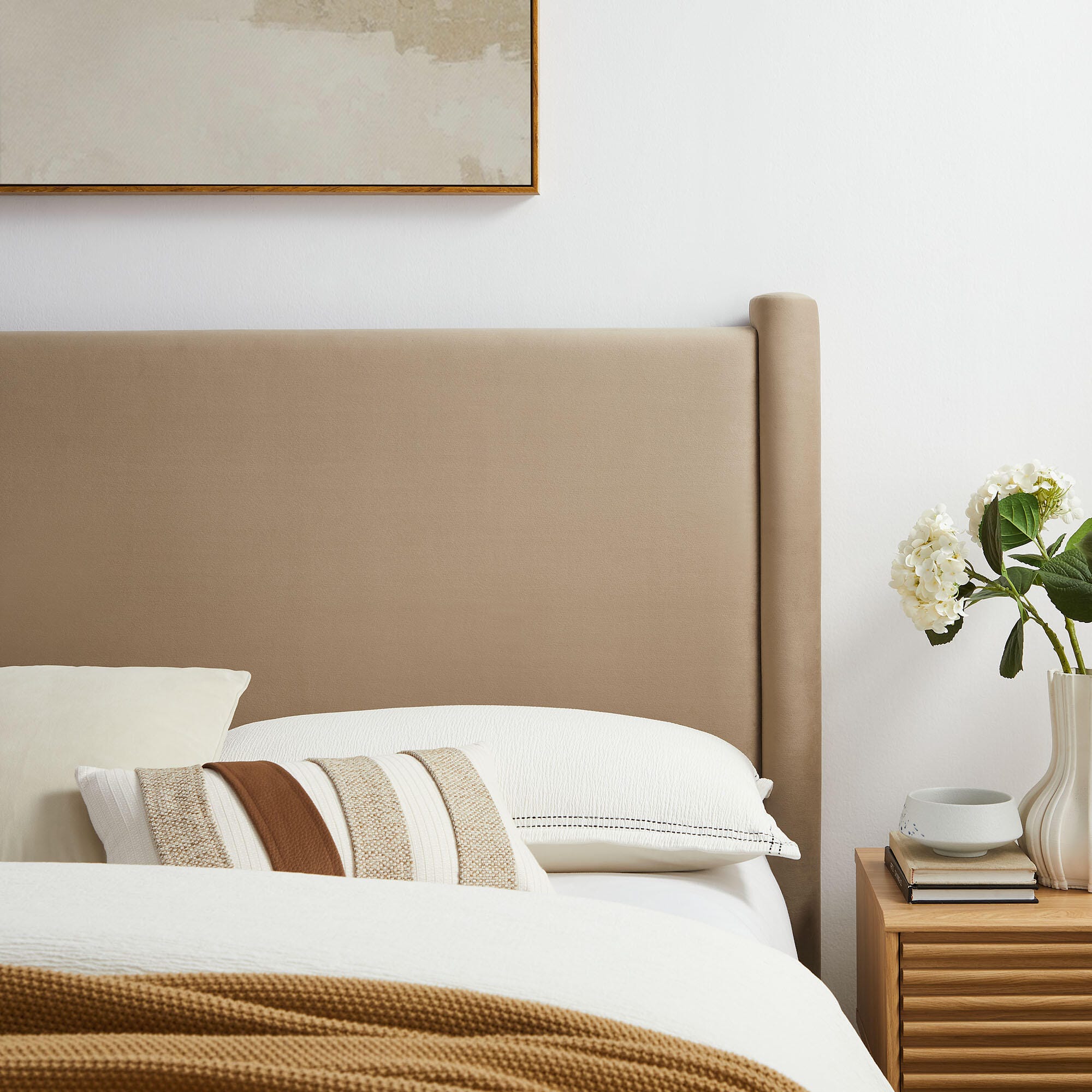 Modway Rael Full Headboard, Taupe, large