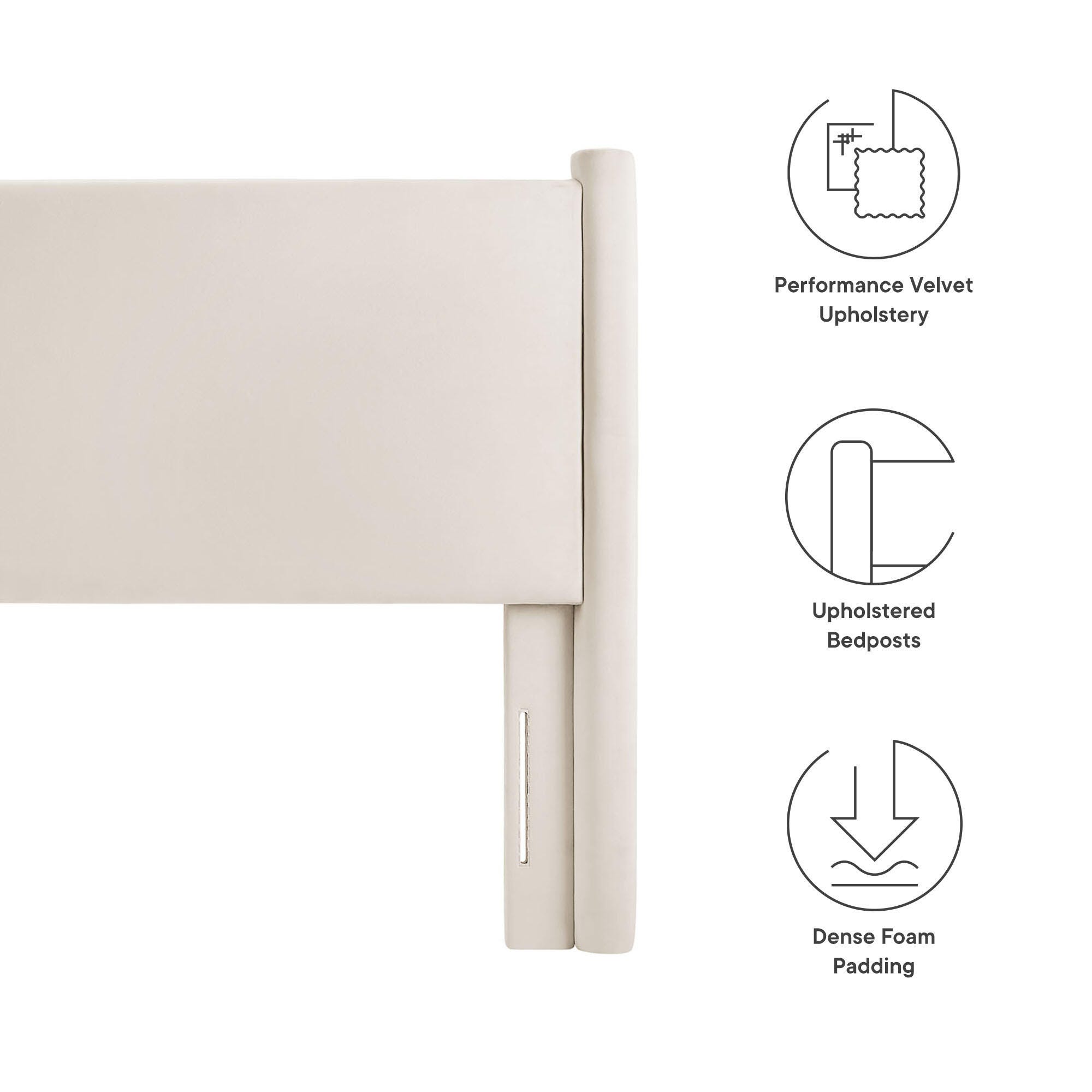 Modway Rael Full Headboard, Ivory, large