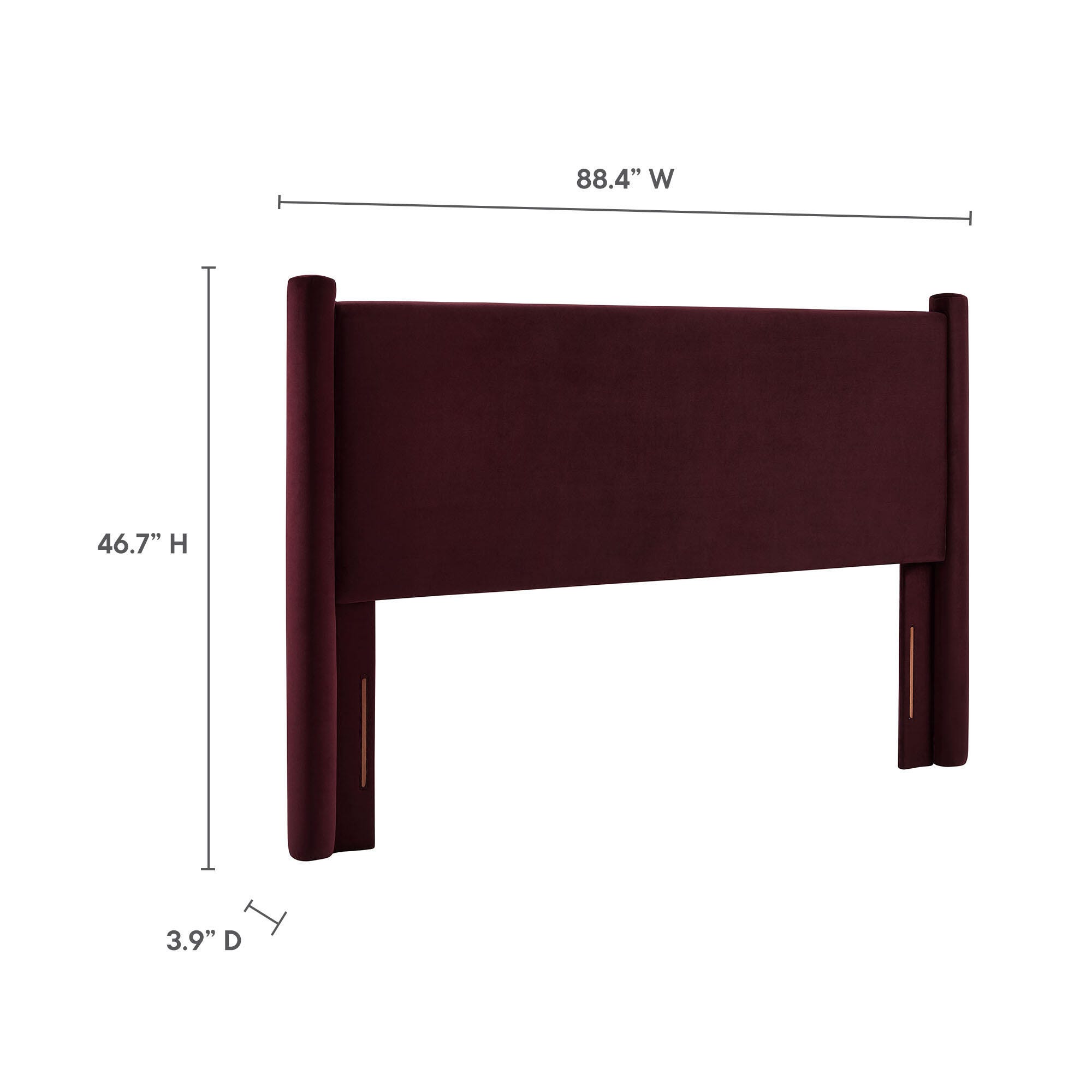 Modway Rael King Headboard, Purple, large