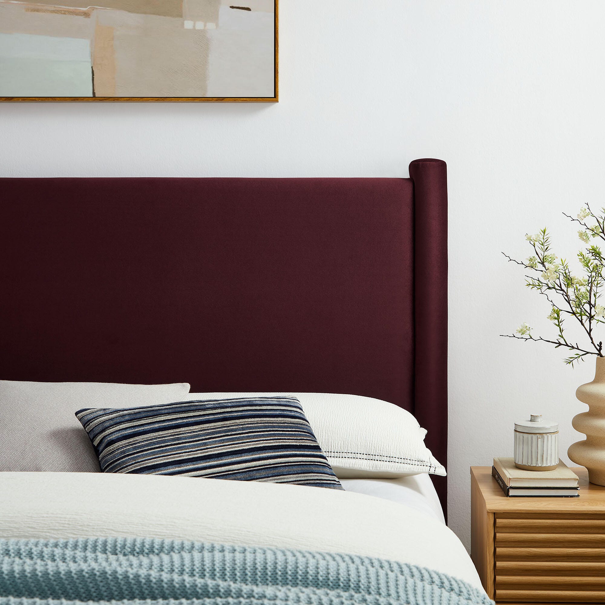 Modway Rael King Headboard, Purple, large