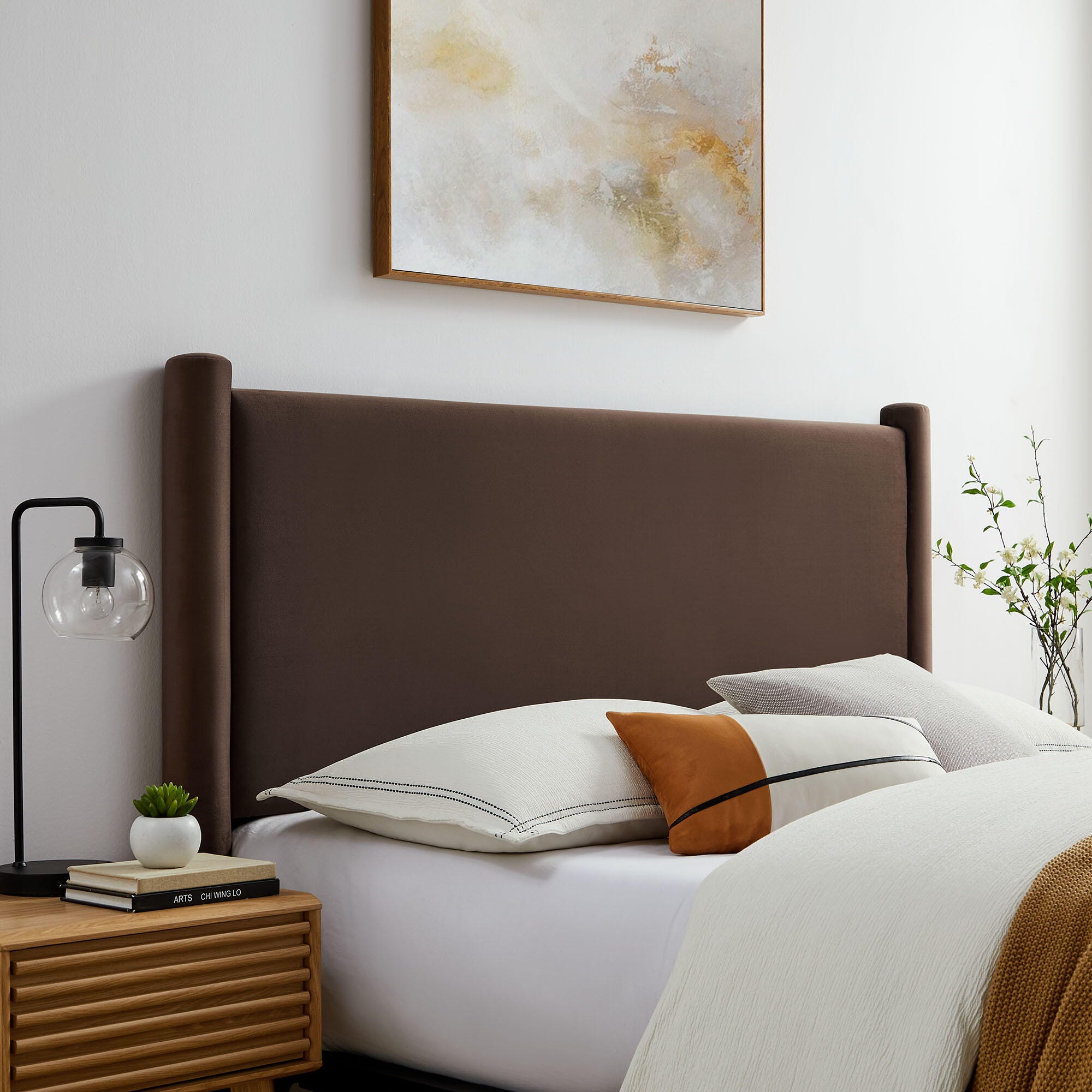 Modway Rael King Headboard, Chocolate Brown, large