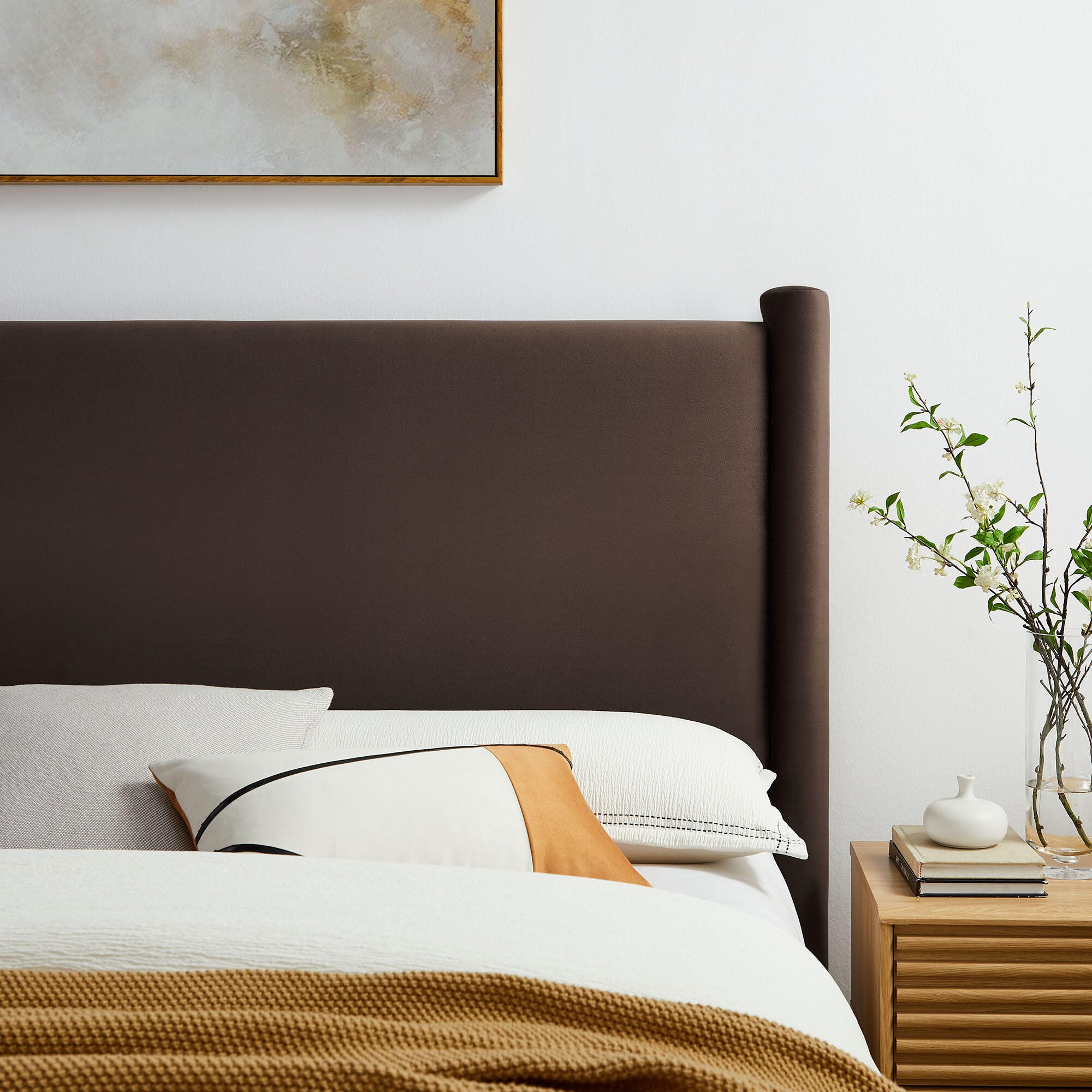 Modway Rael King Headboard, Chocolate Brown, large