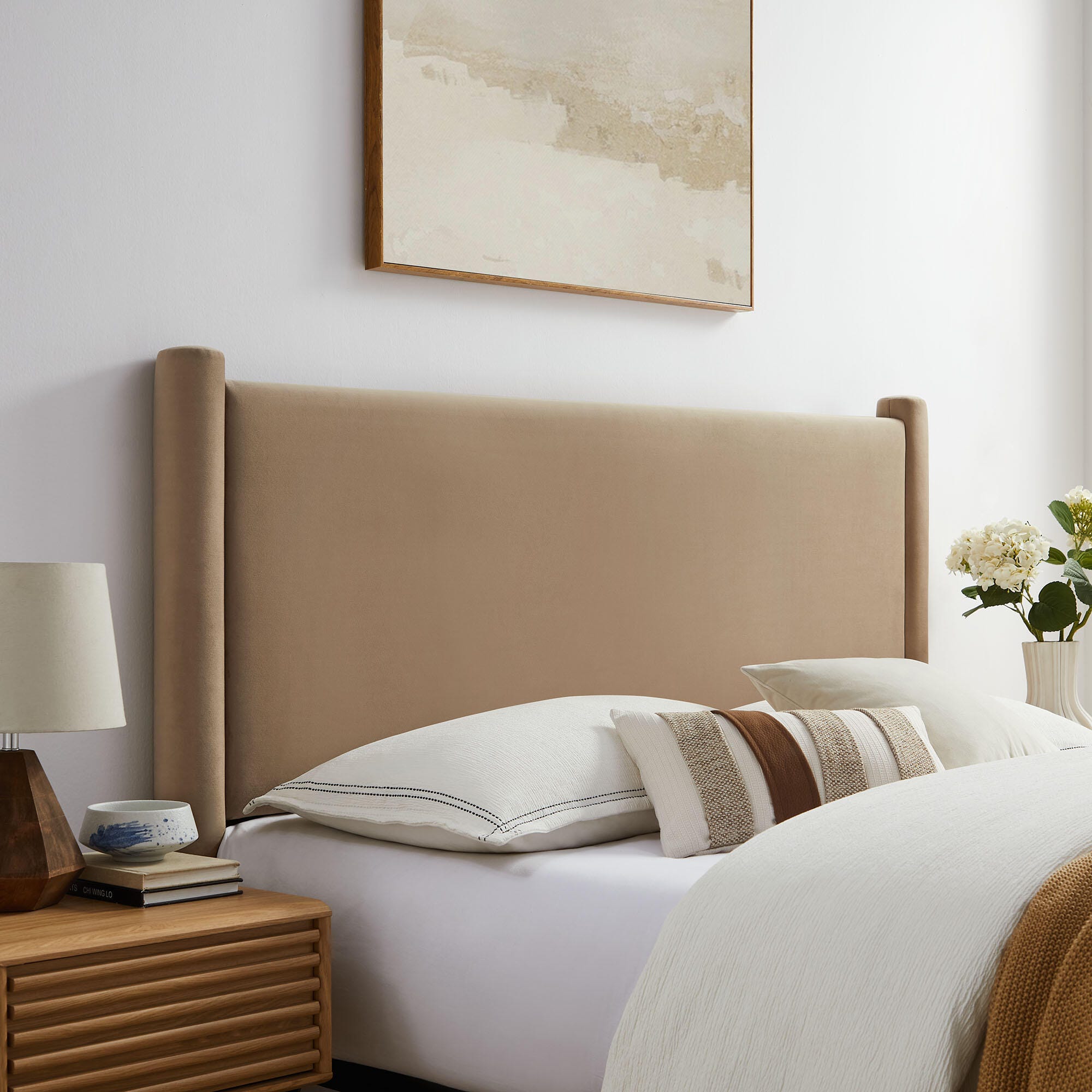 Modway Rael King Headboard, Taupe, large
