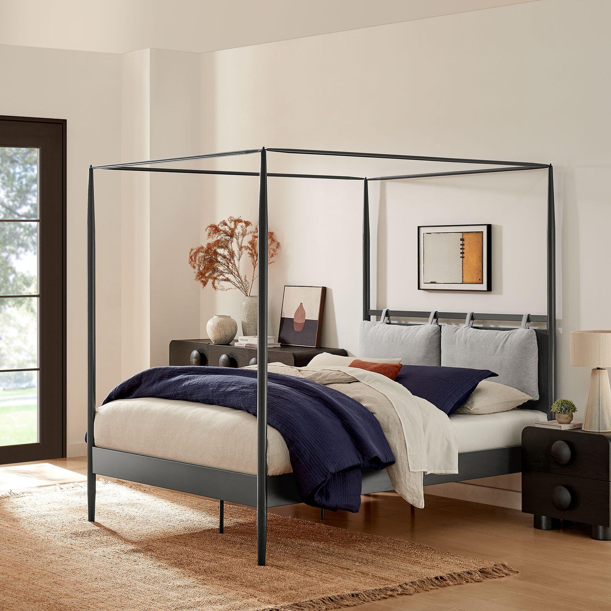 Modway Marlowe King Platform Bed, Gray, rollover