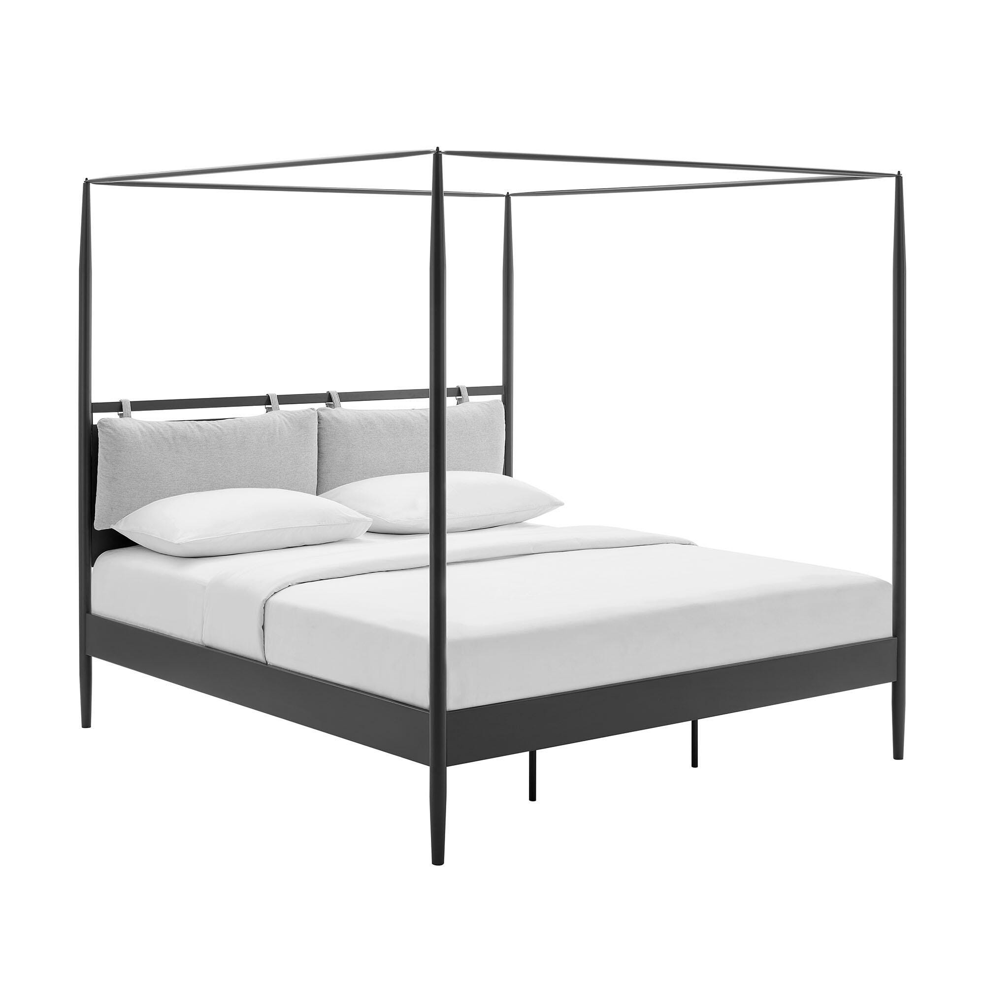 Modway Marlowe King Platform Bed, Gray, large