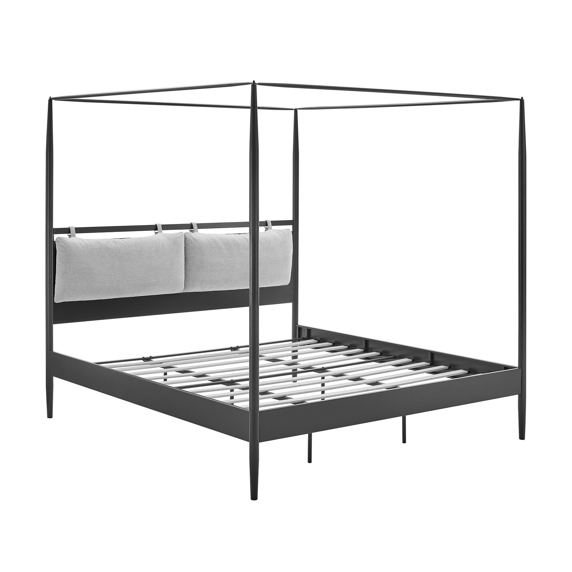 Modway Marlowe King Platform Bed, Gray, large