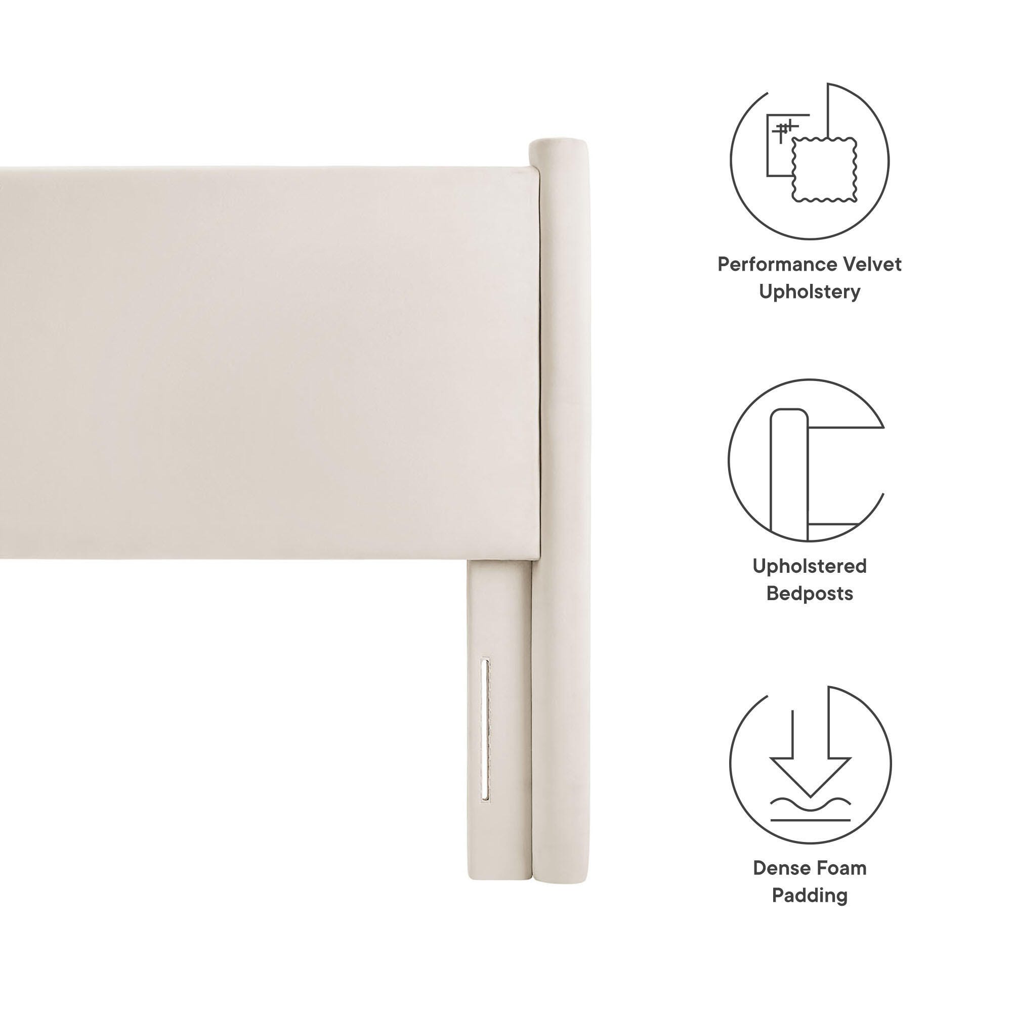 Modway Rael Queen Headboard, Ivory, large