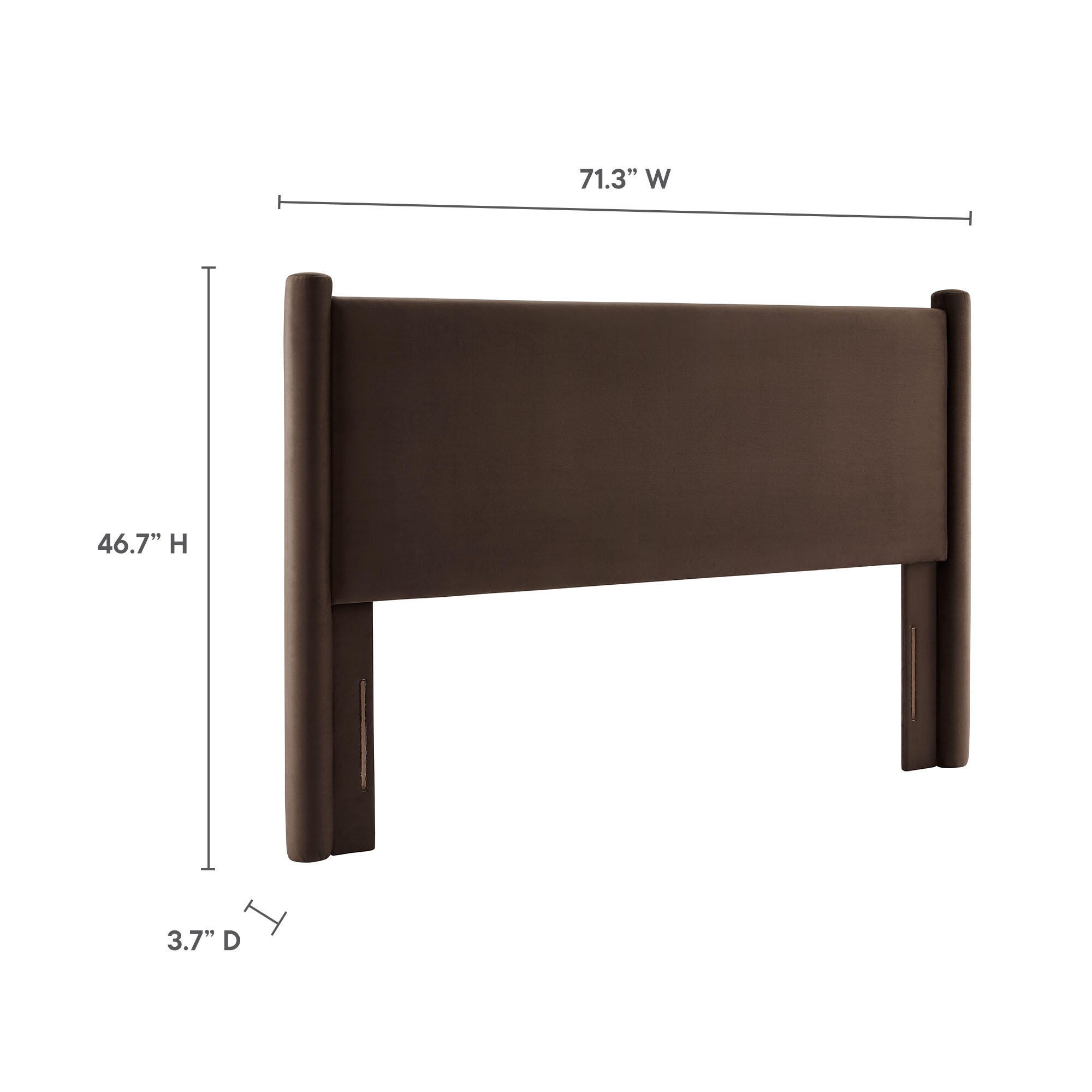 Modway Rael Queen Headboard, Chocolate Brown, large