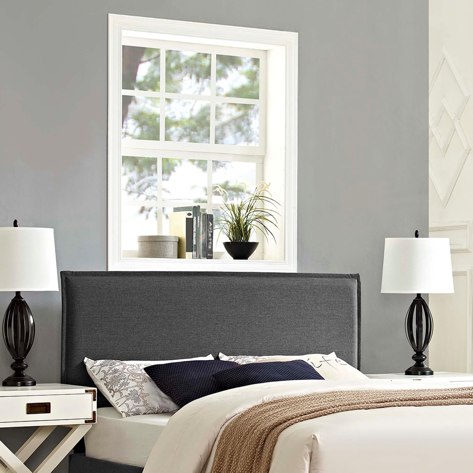 Modway Camille Queen Headboard, Gray, rollover