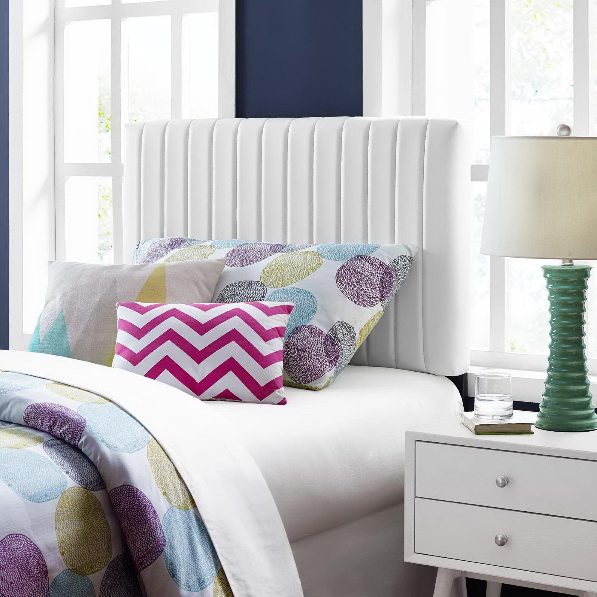 Modway Keira Twin Headboard, White, rollover