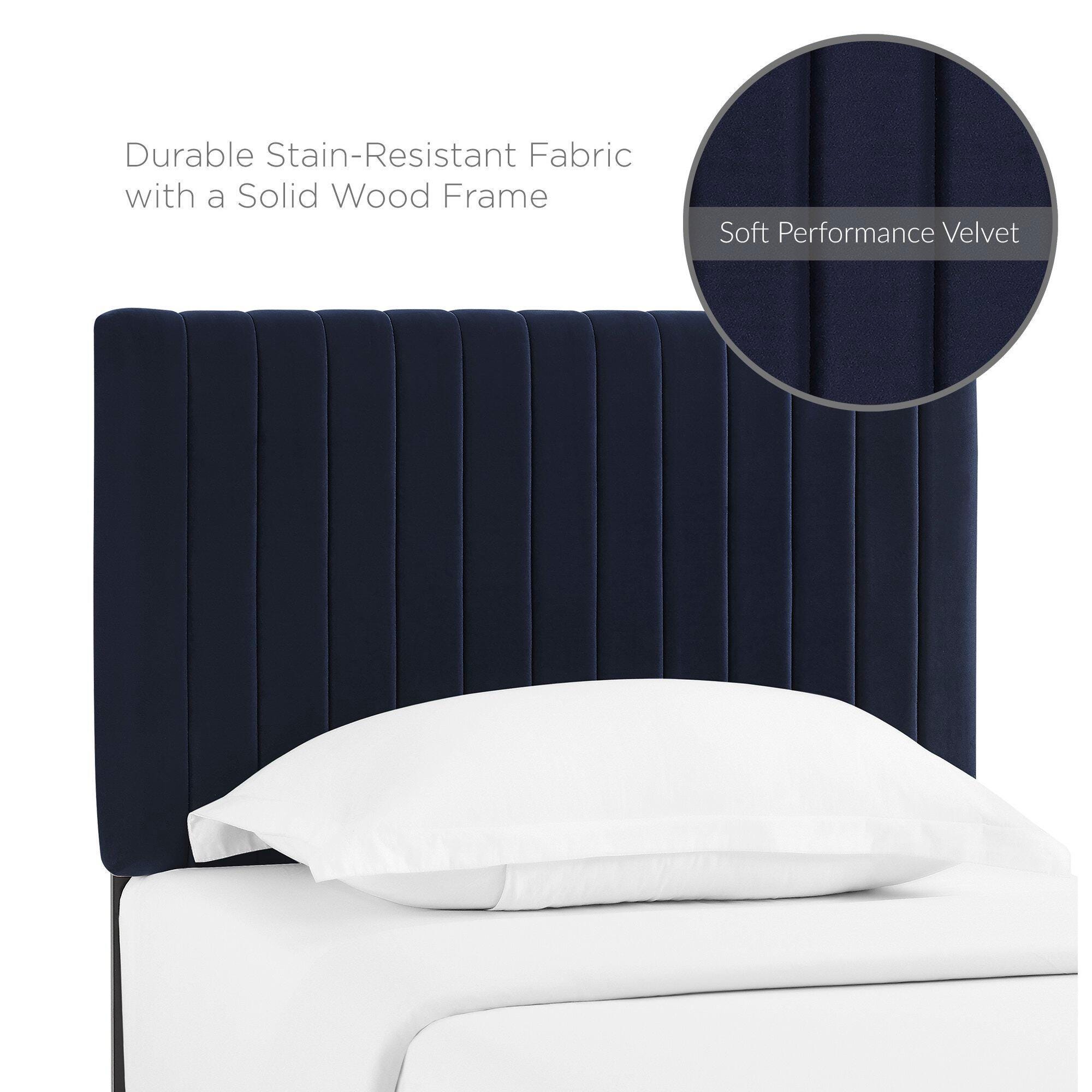 Modway Keira Twin Headboard, Midnight Blue, large