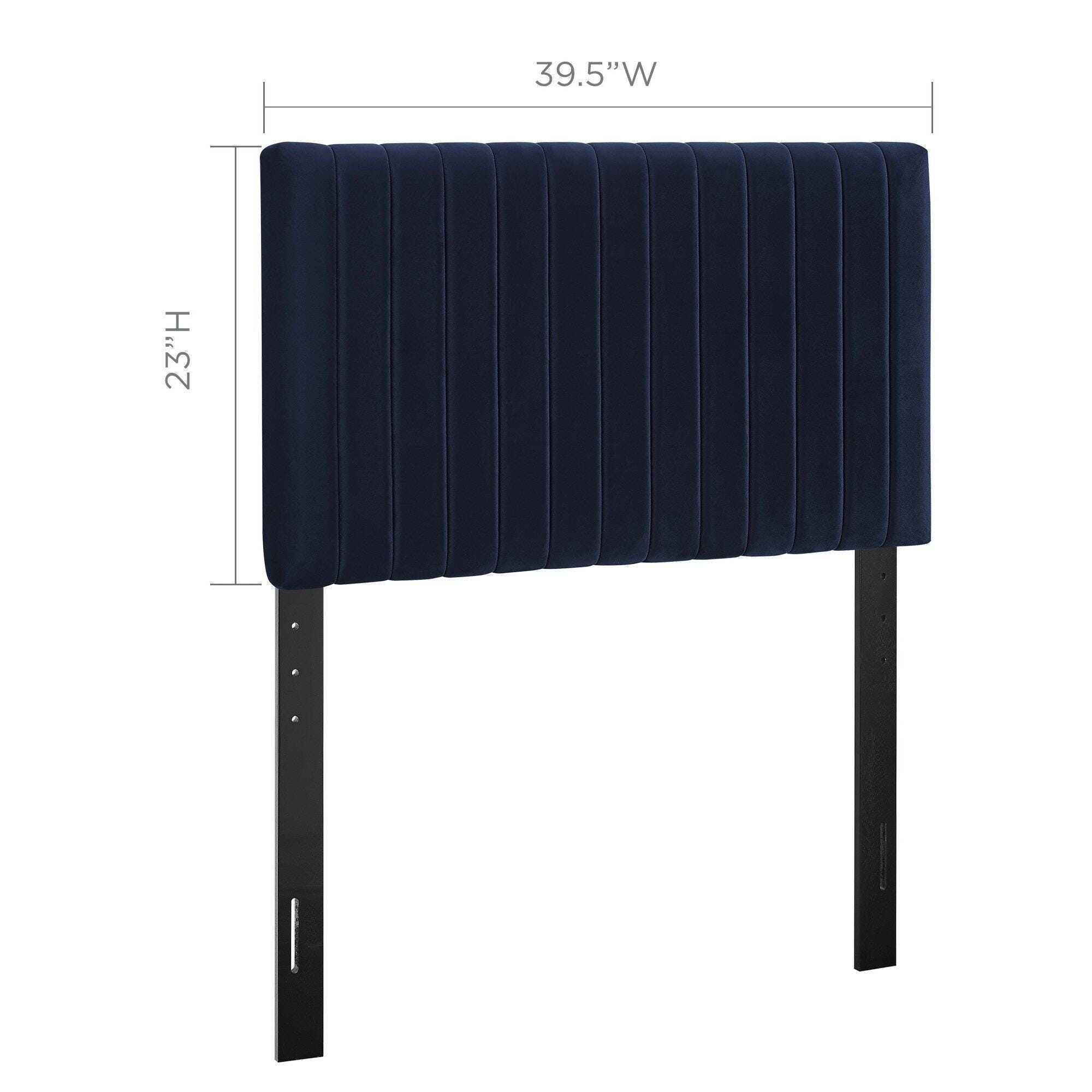 Modway Keira Twin Headboard, Midnight Blue, large