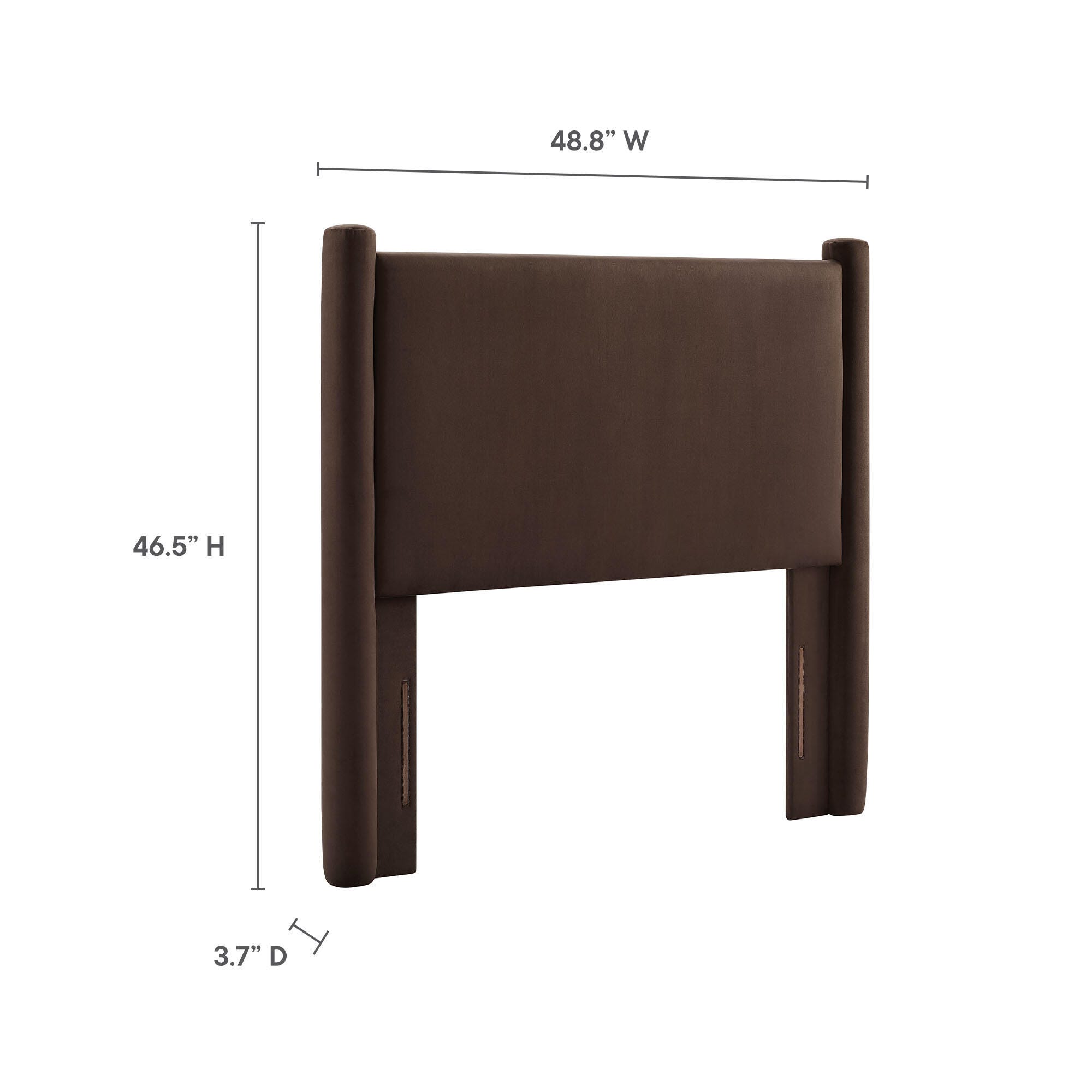 Modway Rael Twin Headboard, Chocolate Brown, large