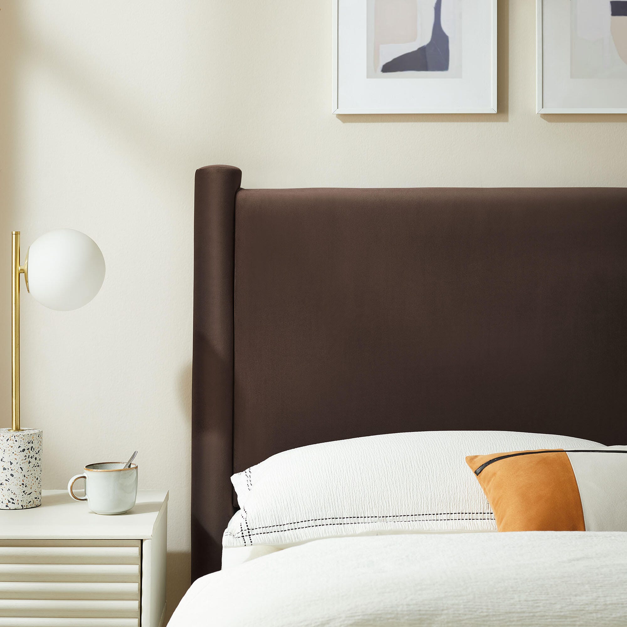 Modway Rael Twin Headboard, Chocolate Brown, large