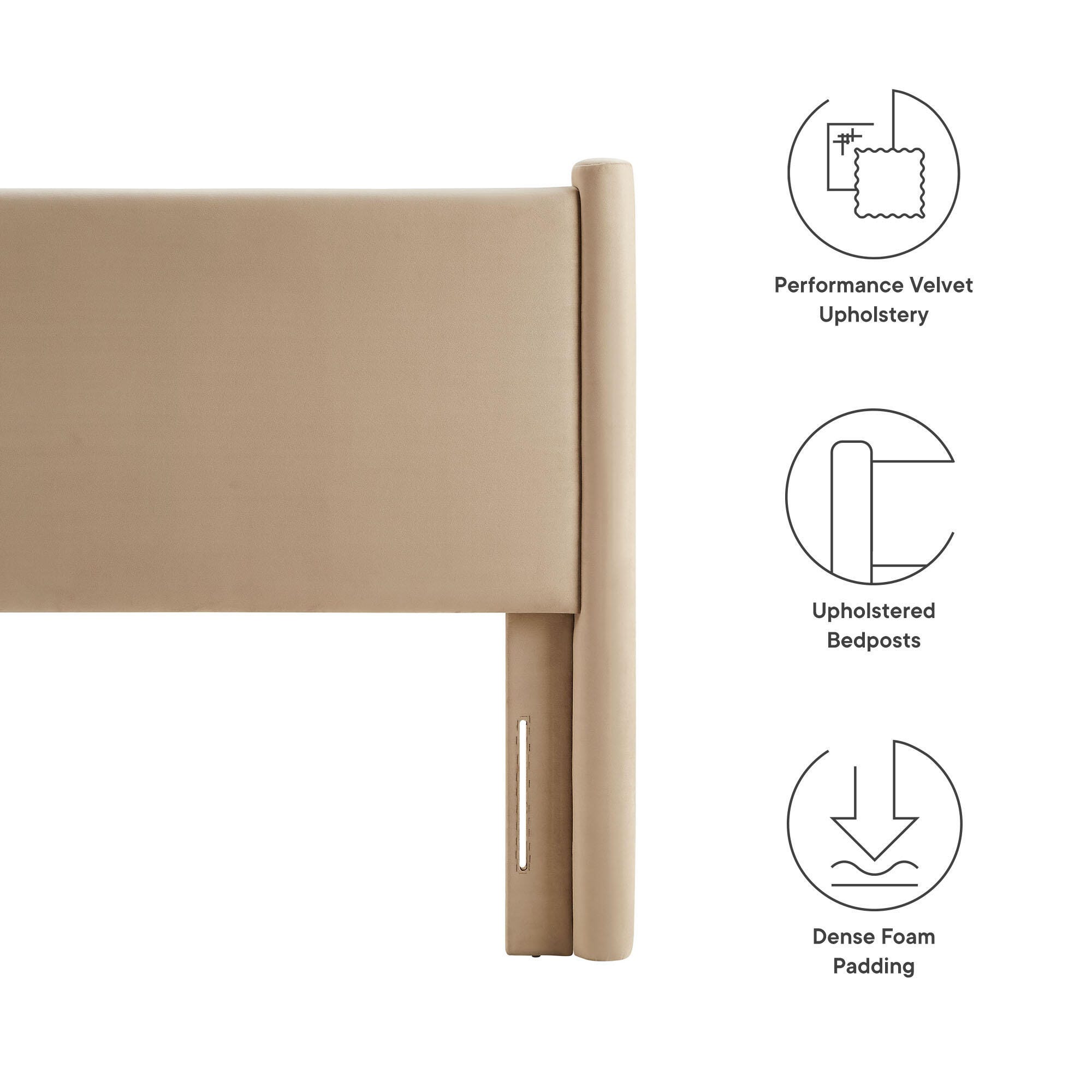 Modway Rael Twin Headboard, Taupe, large