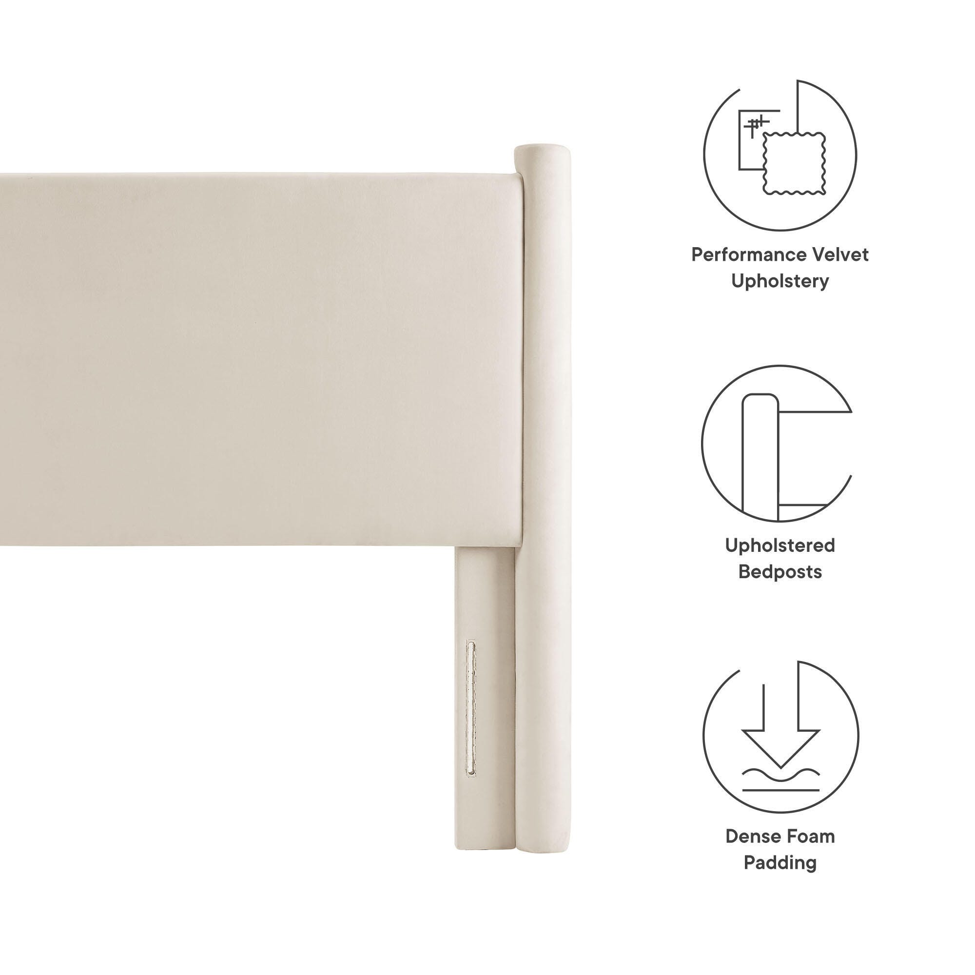 Modway Rael Twin Headboard, Ivory, large