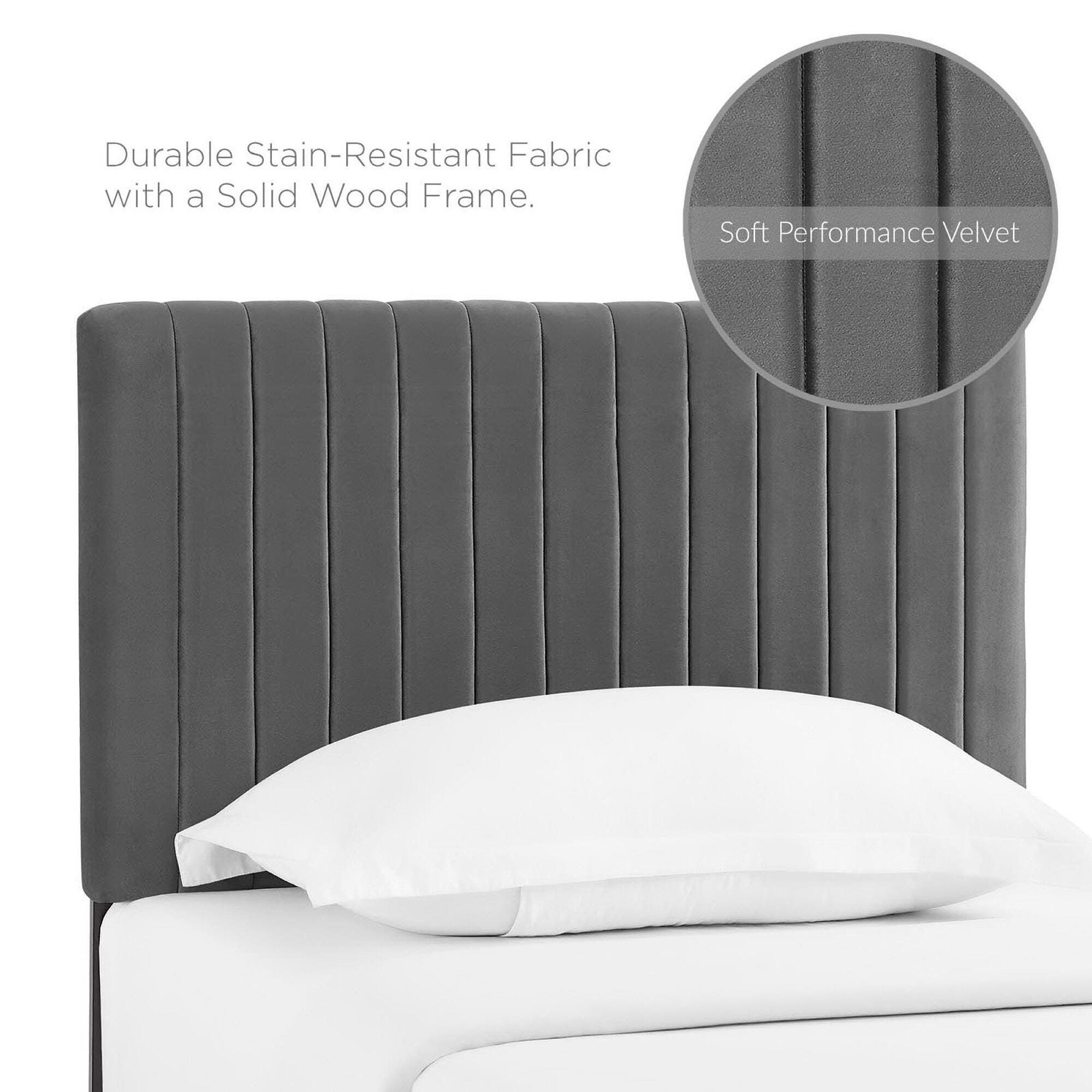 Modway Keira Twin Headboard, Charcoal Gray, large