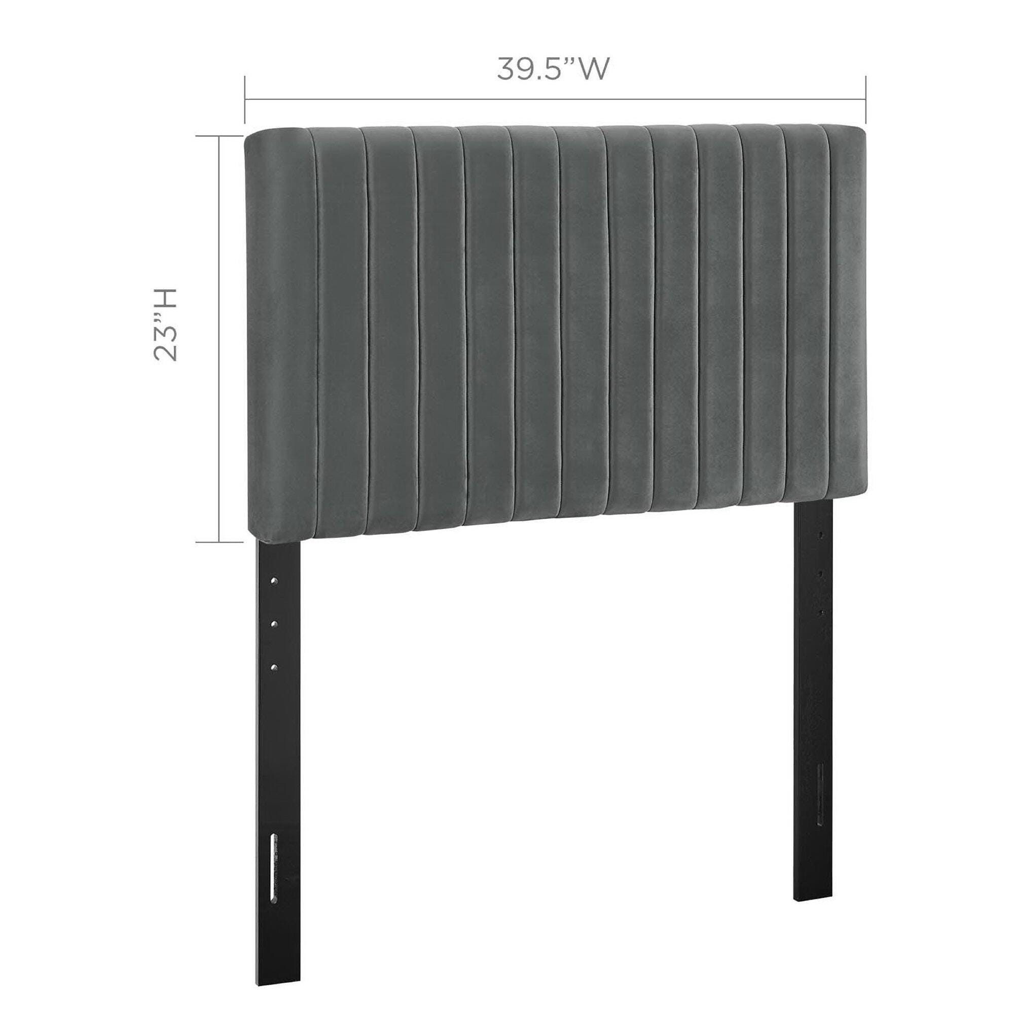 Modway Keira Twin Headboard, Charcoal Gray, large