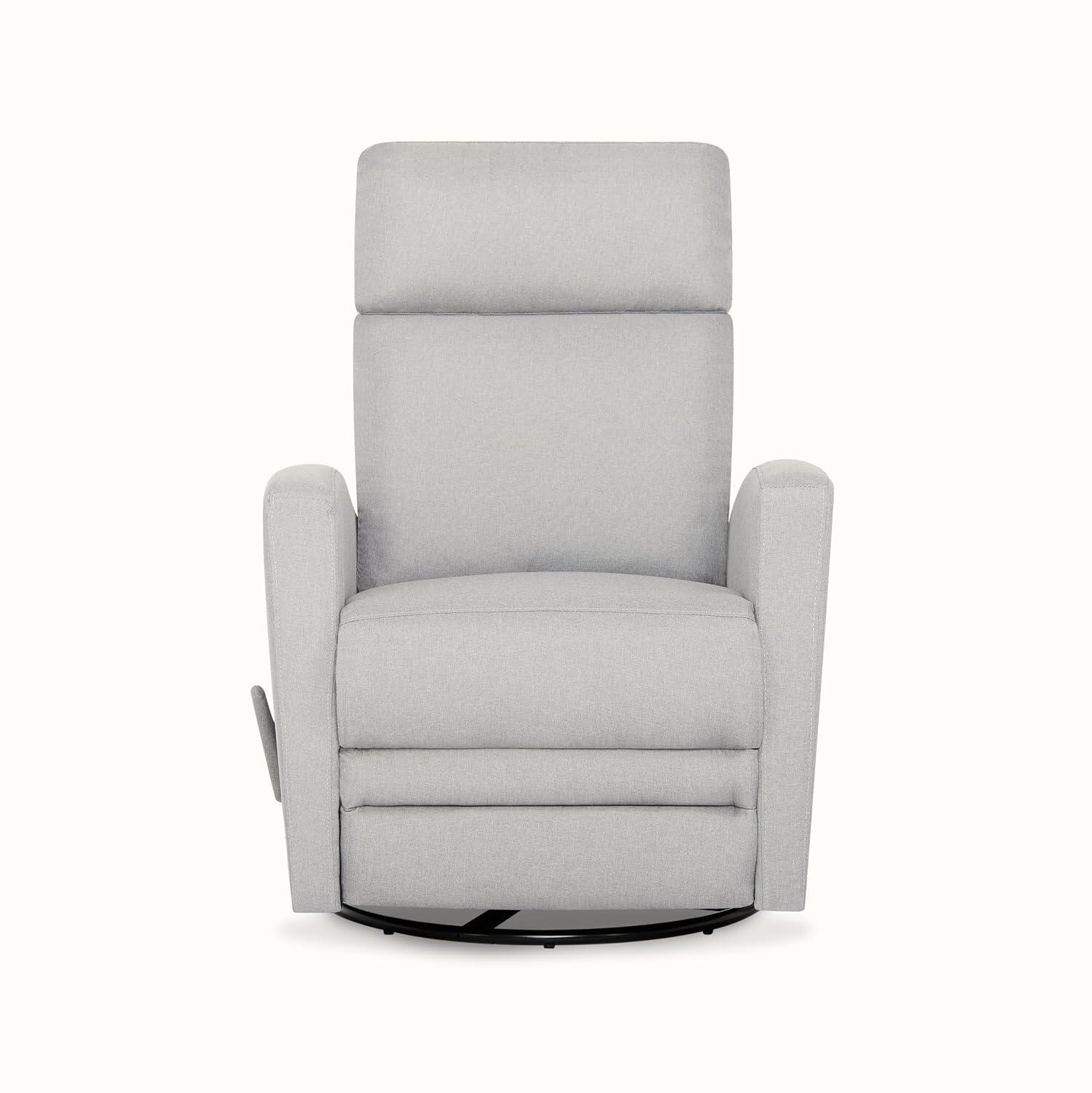 Evolur Chatham Manual Swivel Glider Recliner, Gray, large