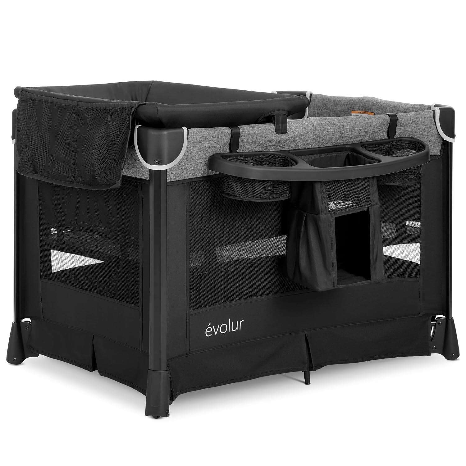 Evolur Cozy Cove Playard, Black