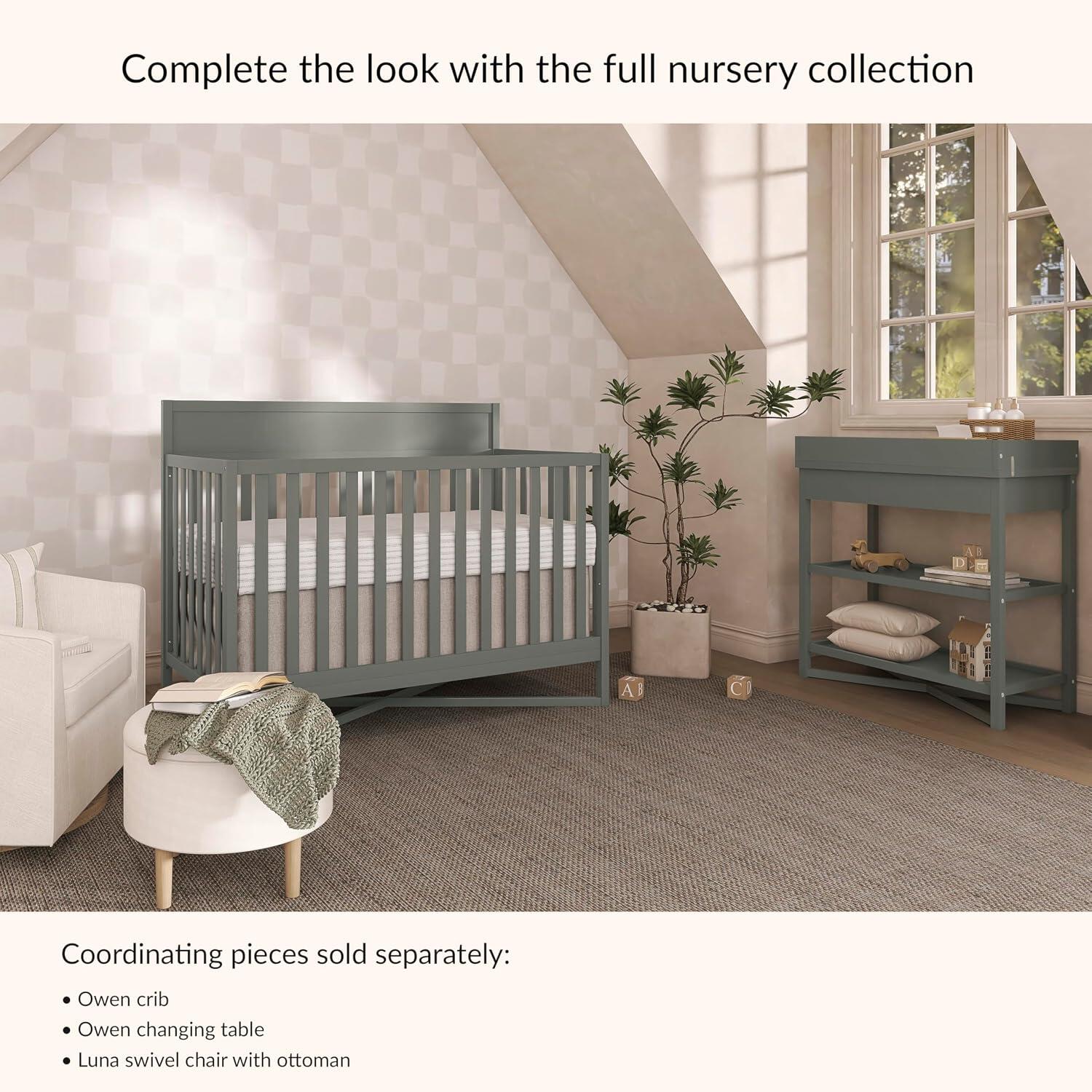 Evolur Dream On Me Owen Changing Table, Sea Grass, large