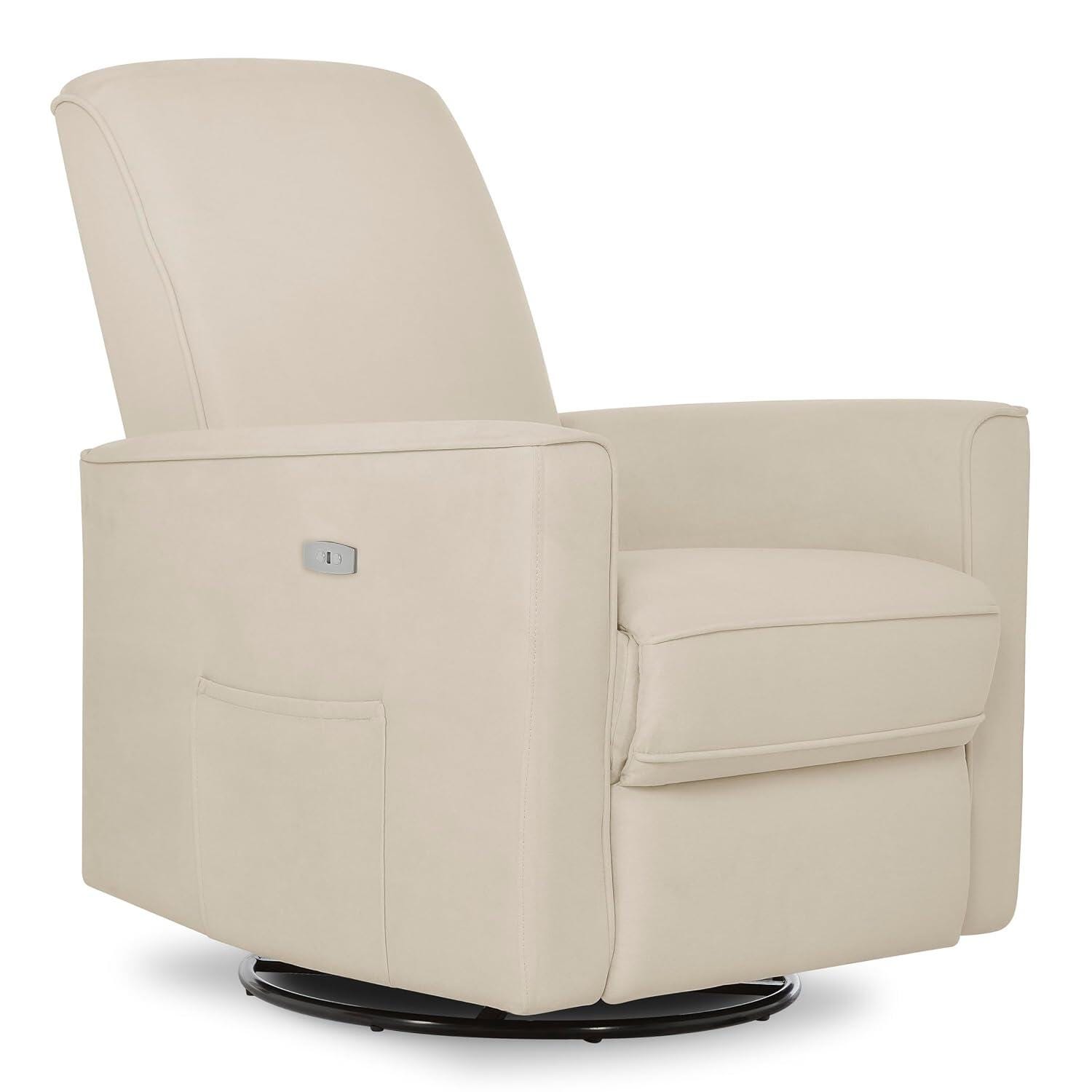 Evolur Harlow Power Swivel Glider Recliner, Light Sand, large