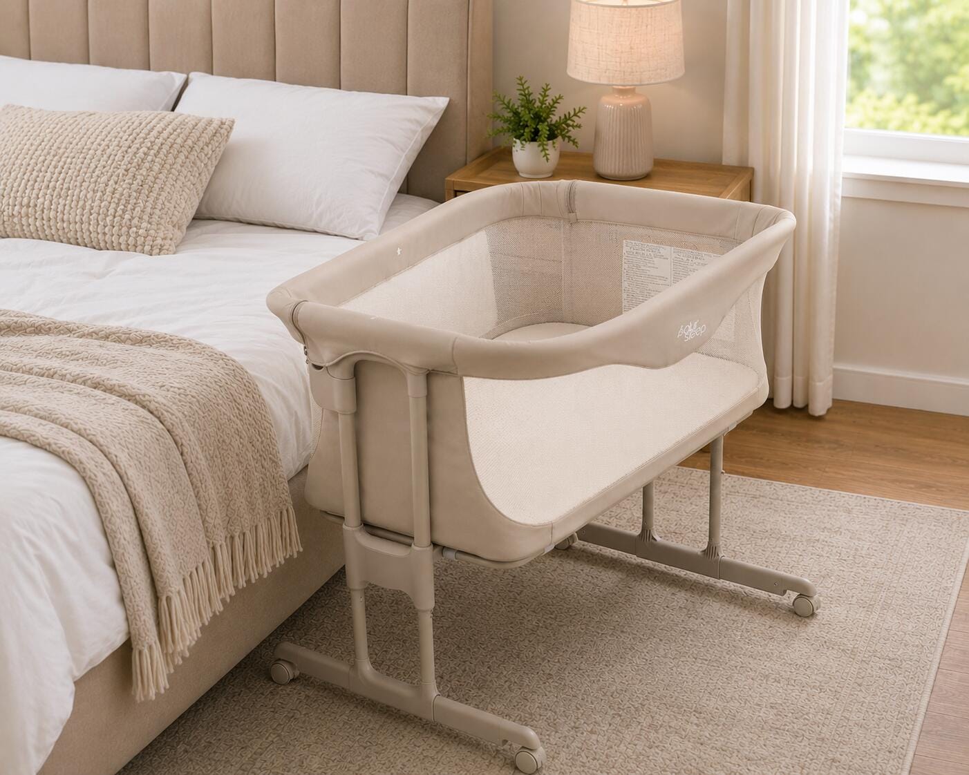 Evolur Kinsley Portable Bassinet, Beige