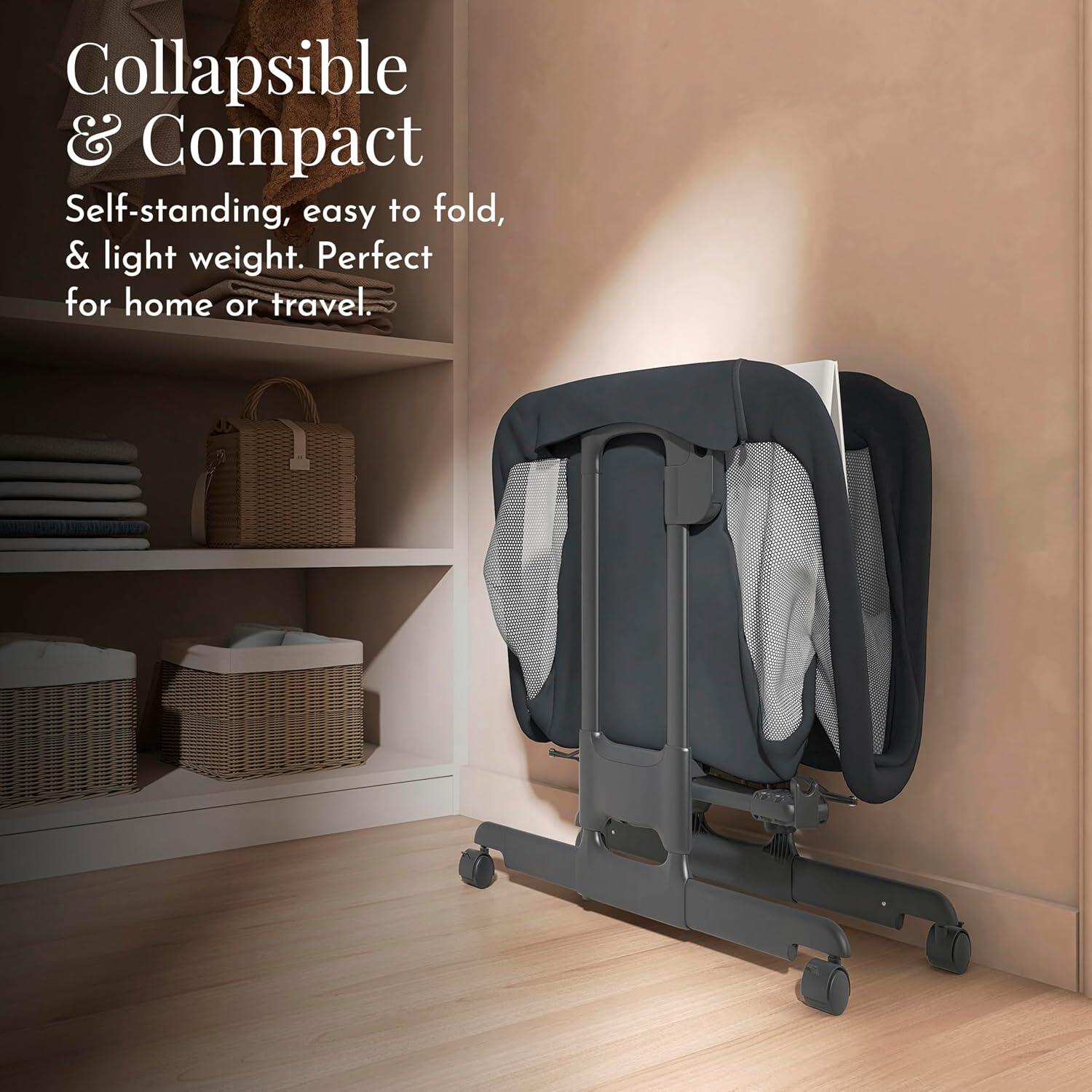 Evolur Kinsley Portable Bassinet, Dark Gray, large