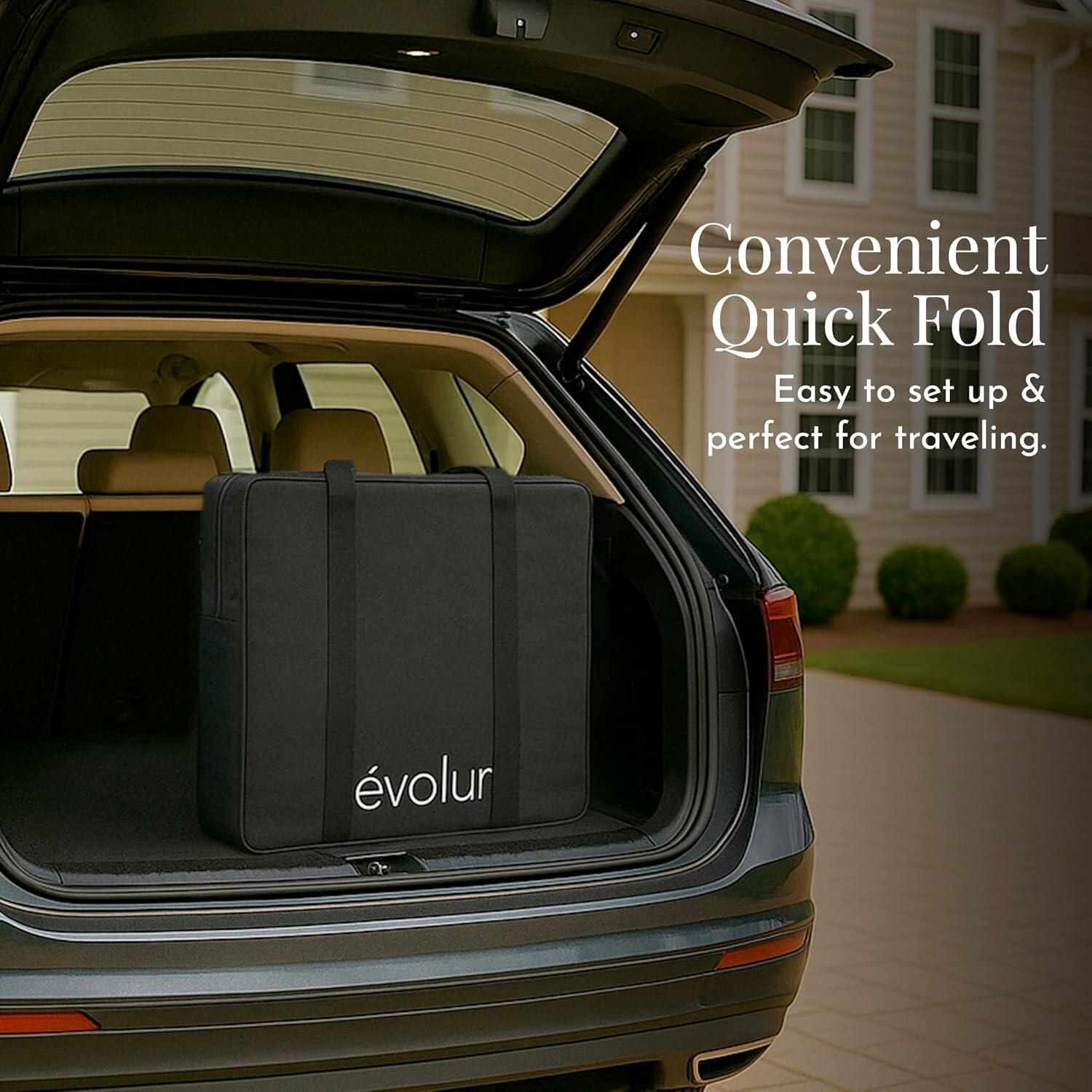 Evolur Kinsley Portable Bassinet, Dark Gray, large