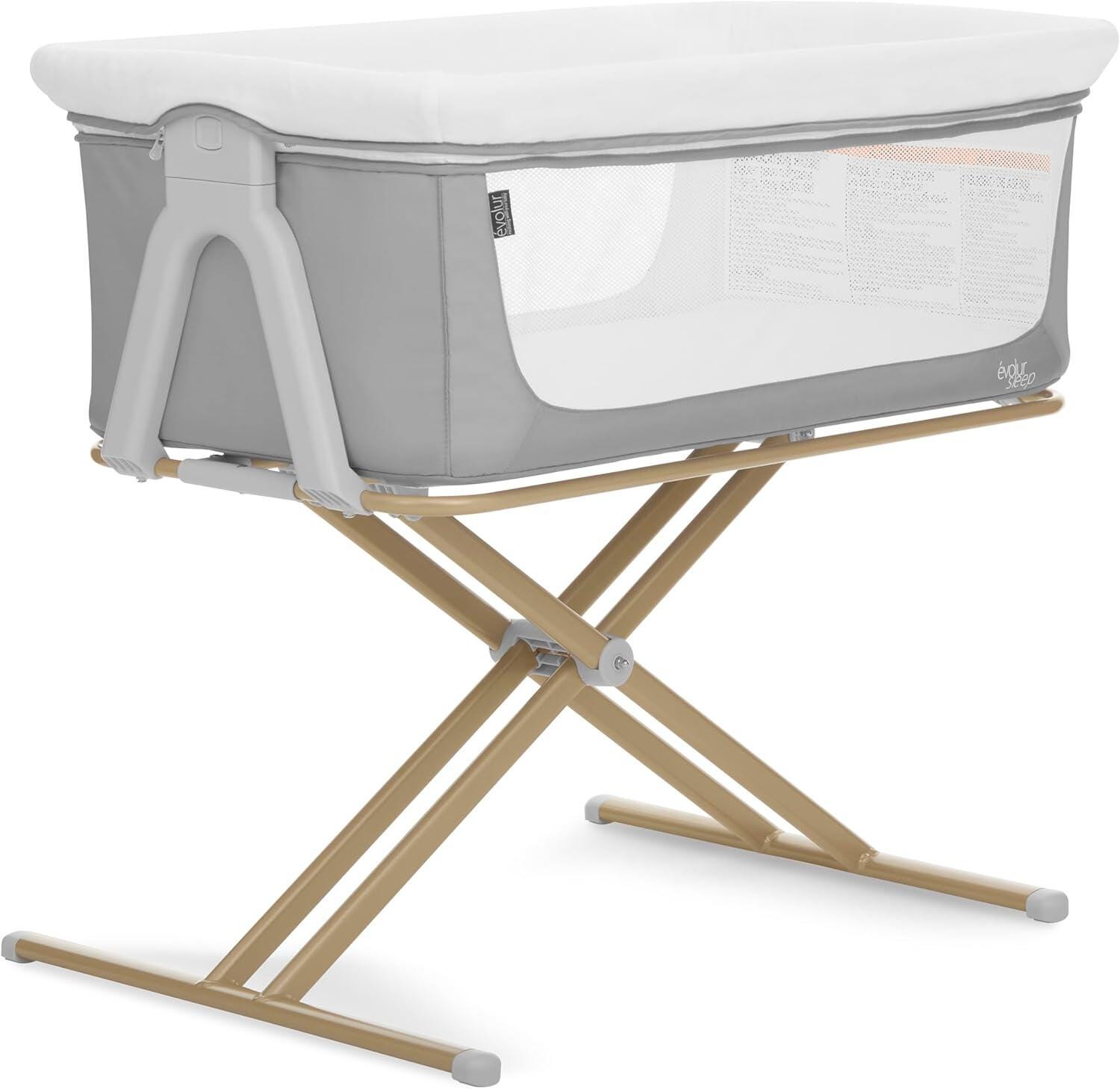 Evolur Orabelle Bassinet, Gray/Beige, large