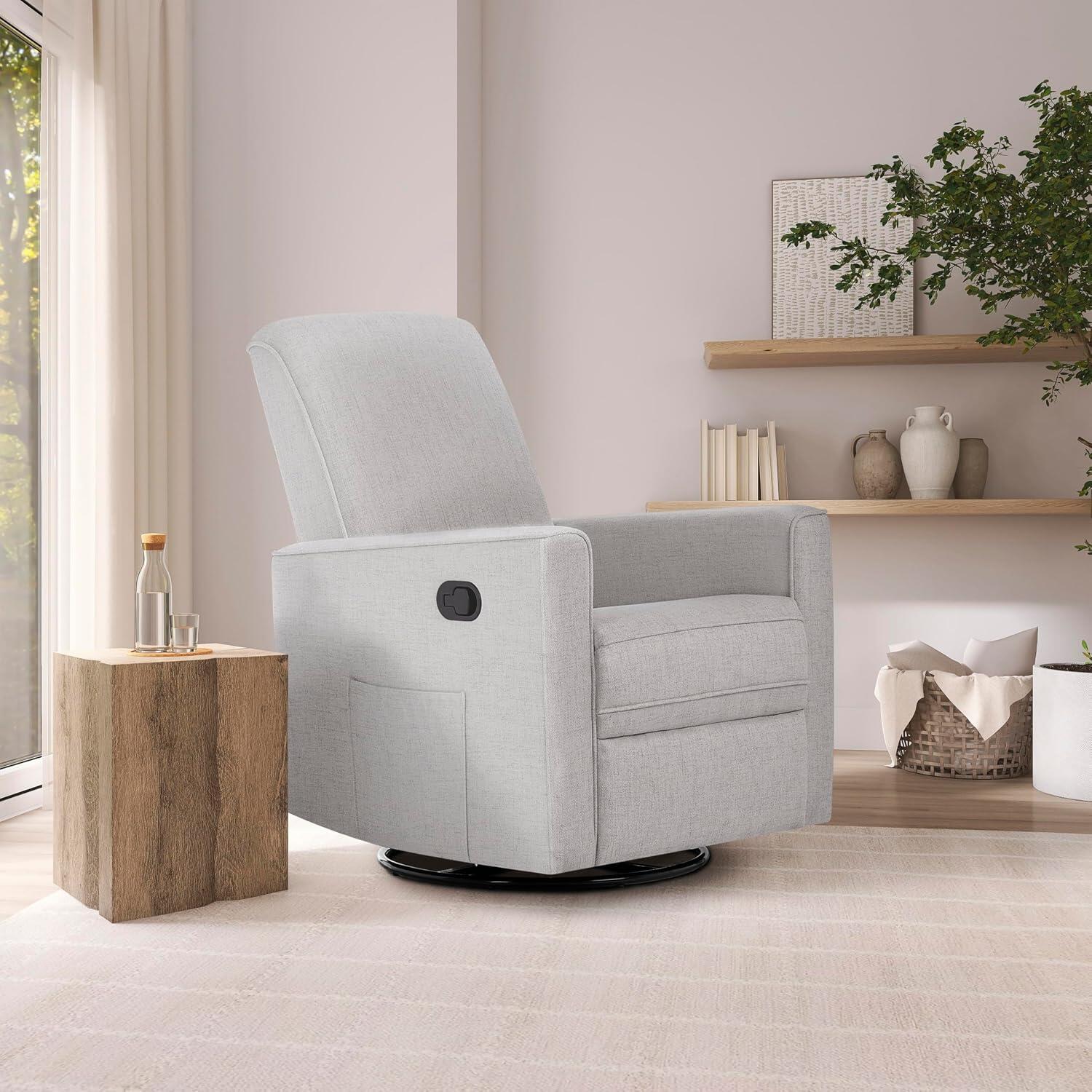 Evolur Raleigh Manual Swivel Glider Recliner, , large