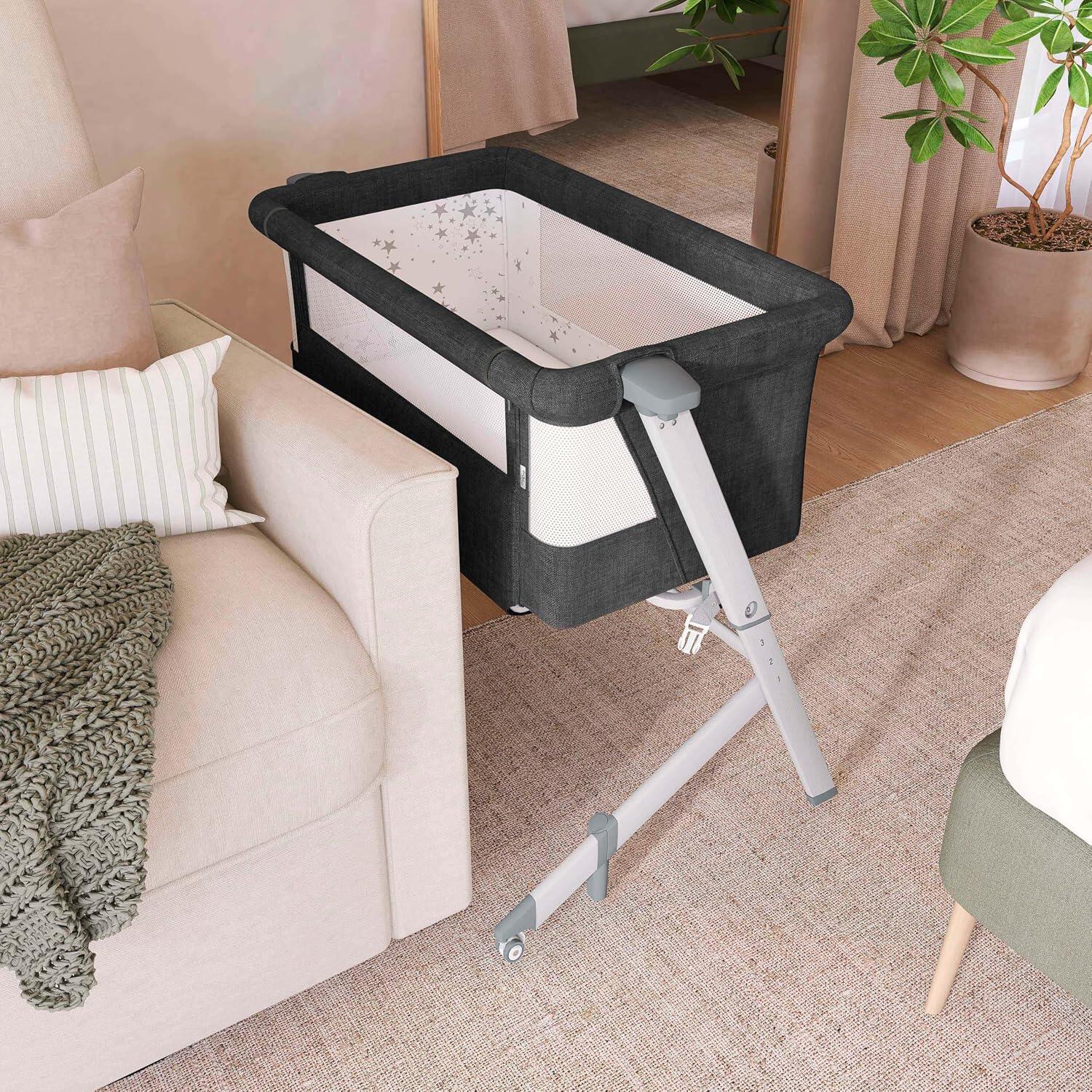 Evolur Stellar Bassinet, Black, rollover