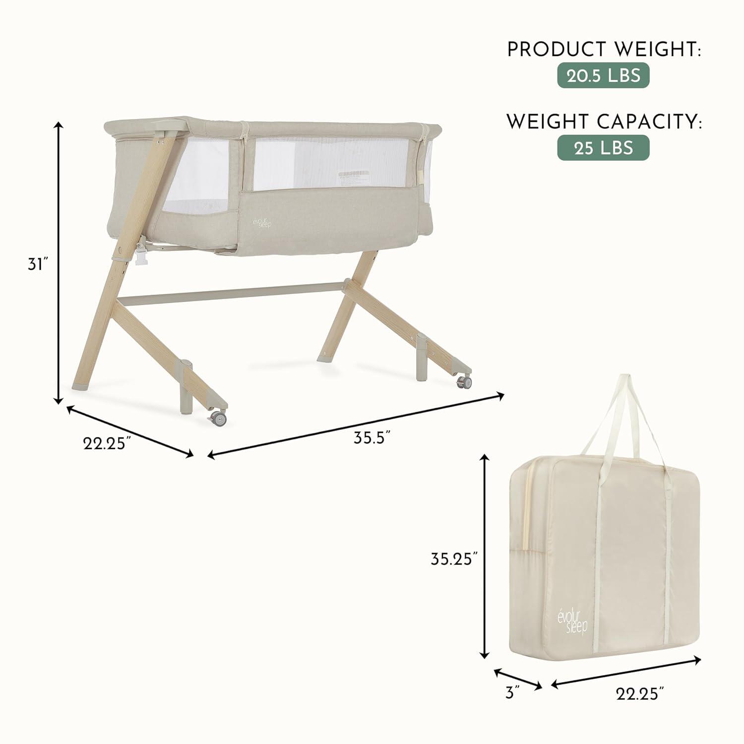 Evolur Stellar Bassinet, Beige, large