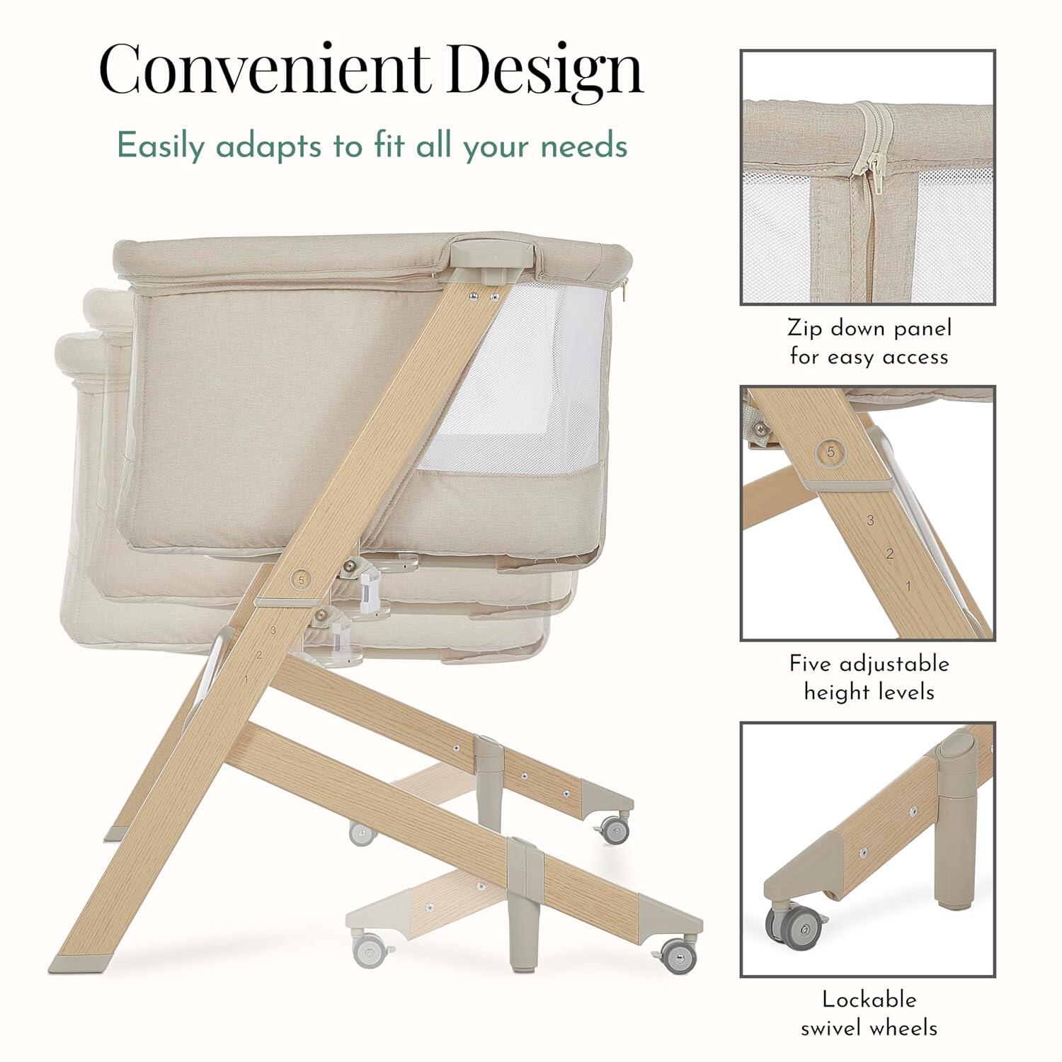 Evolur Stellar Bassinet, Beige, large