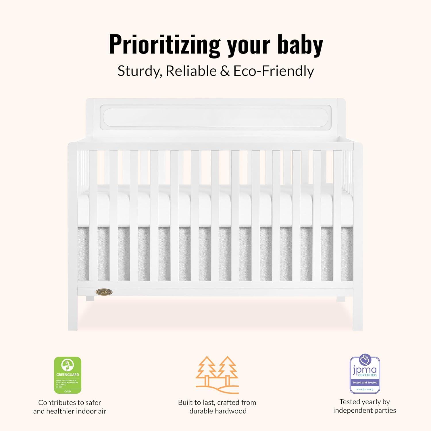 Dream On Me Avery 5-in-1 Convertible Crib, , large