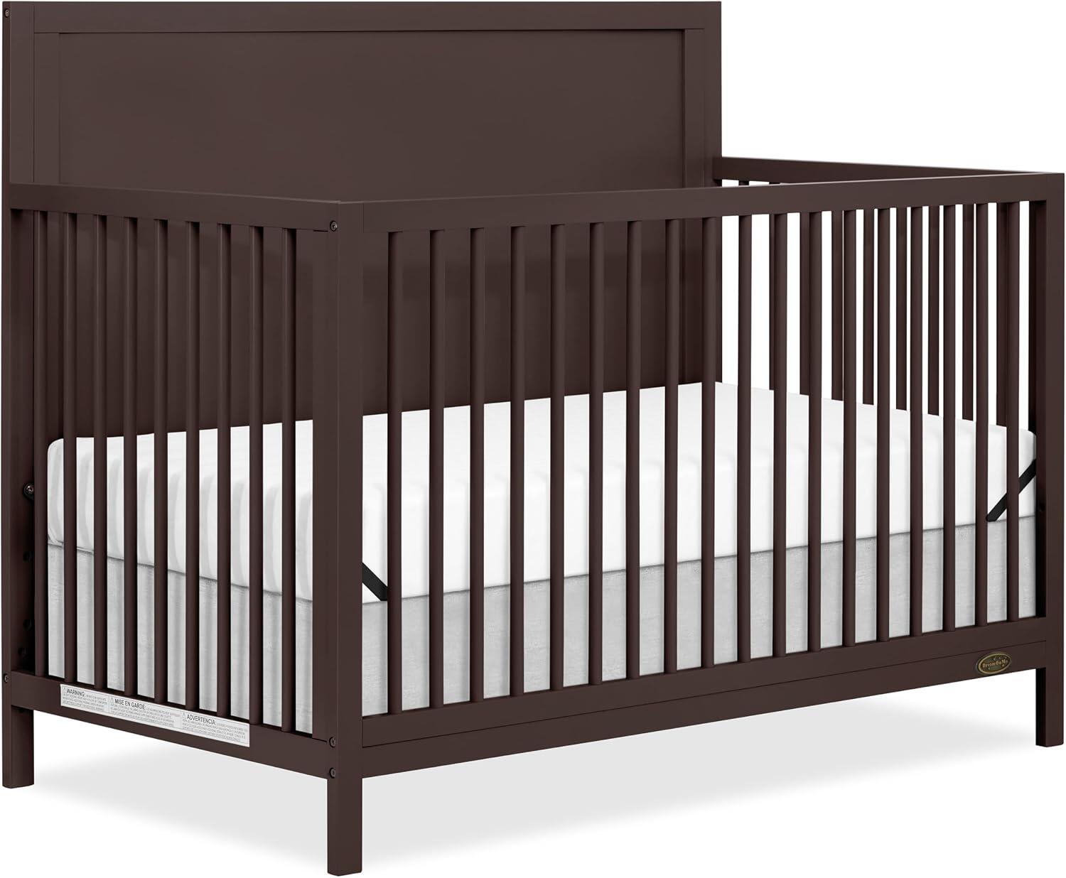 Dream On Me Dillian 5-in-1 Convertible Crib, Chocolate Chip, large