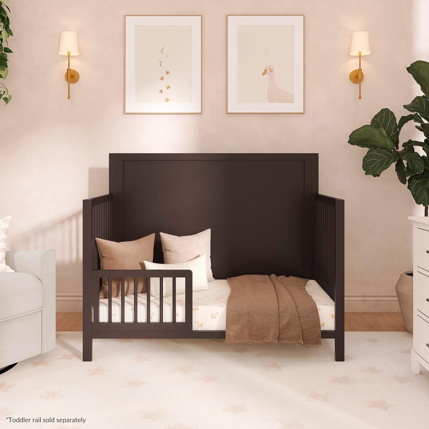Dream On Me Dillian 5-in-1 Convertible Crib, Chocolate Chip, large