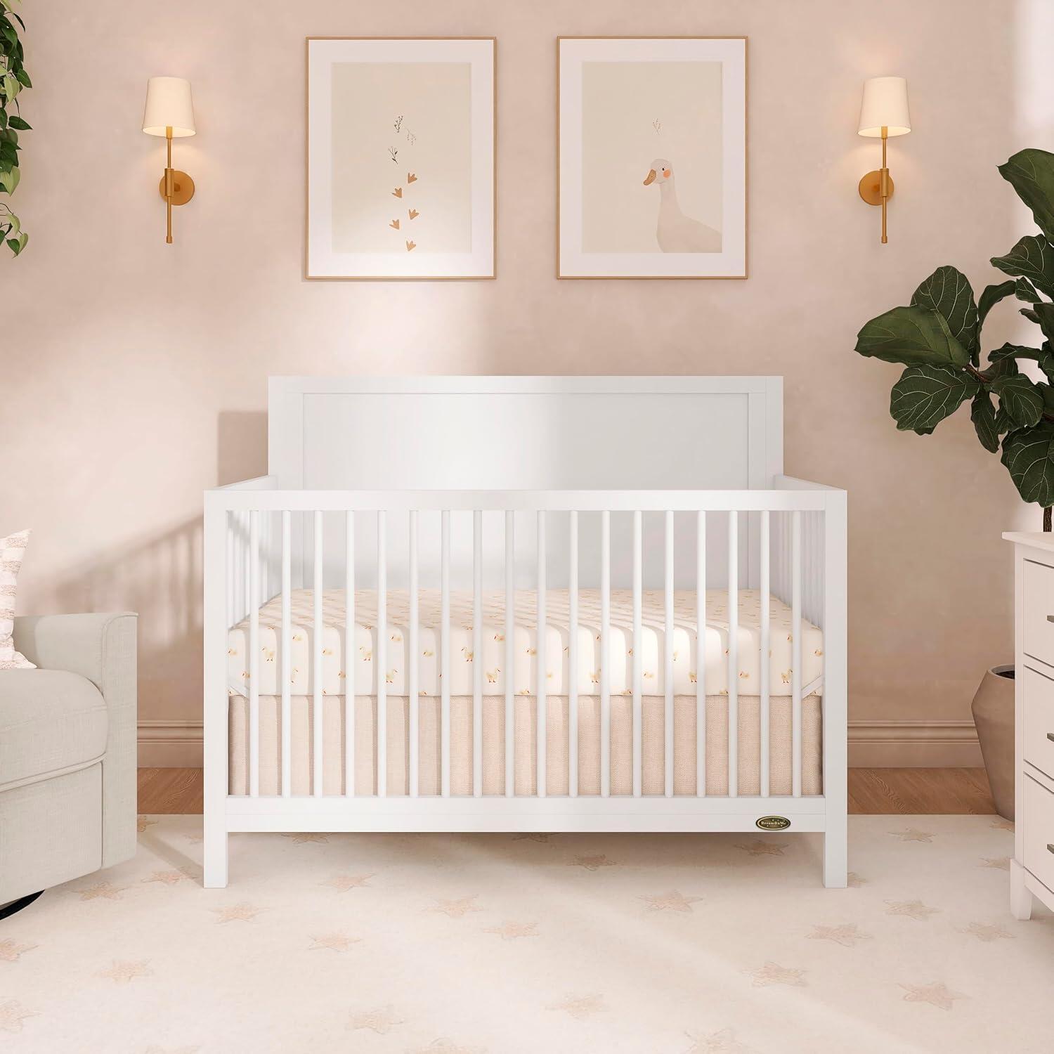 Dream On Me Dillian 5-in-1 Convertible Crib, White