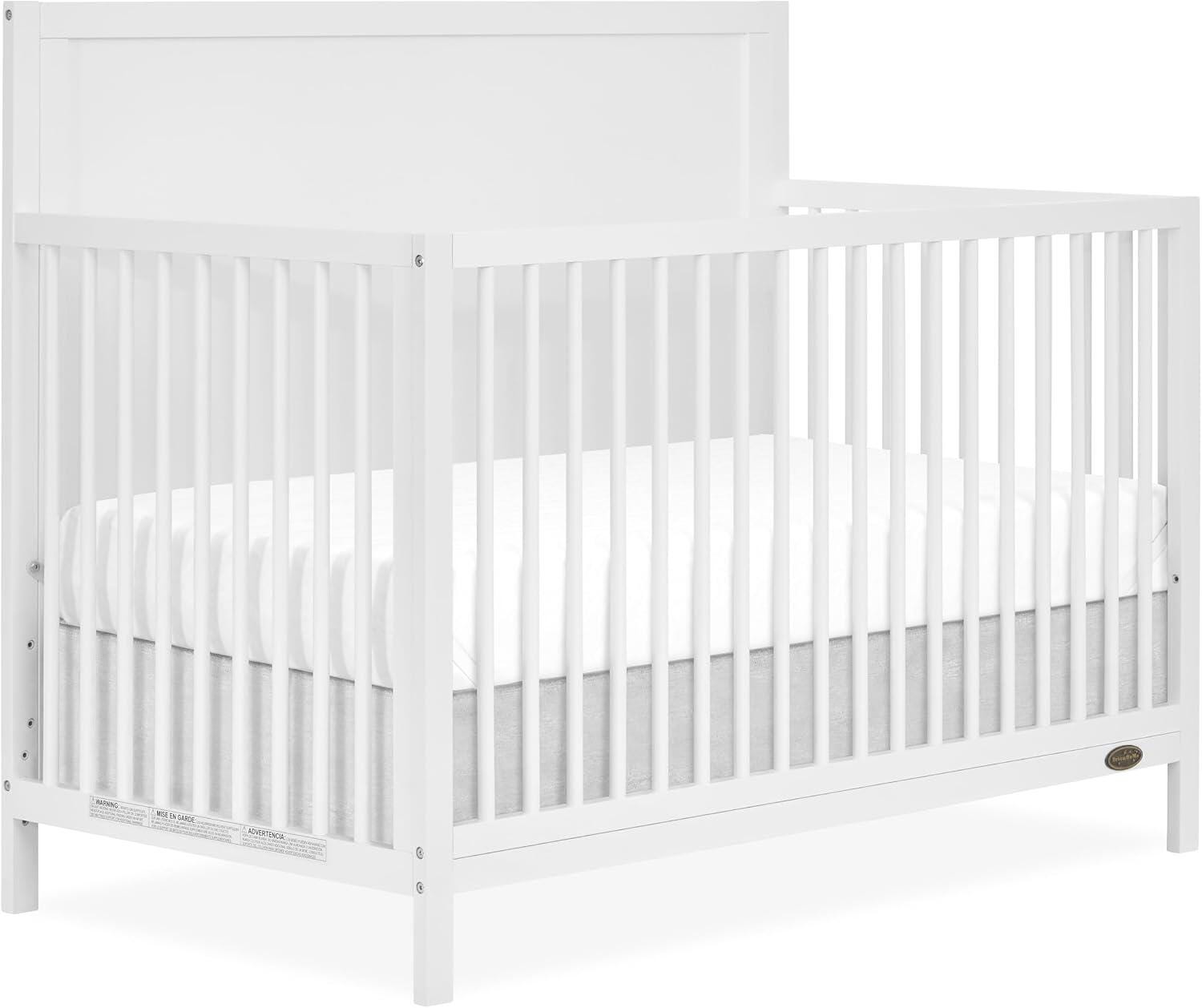 Dream On Me Dillian 5-in-1 Convertible Crib, White, large